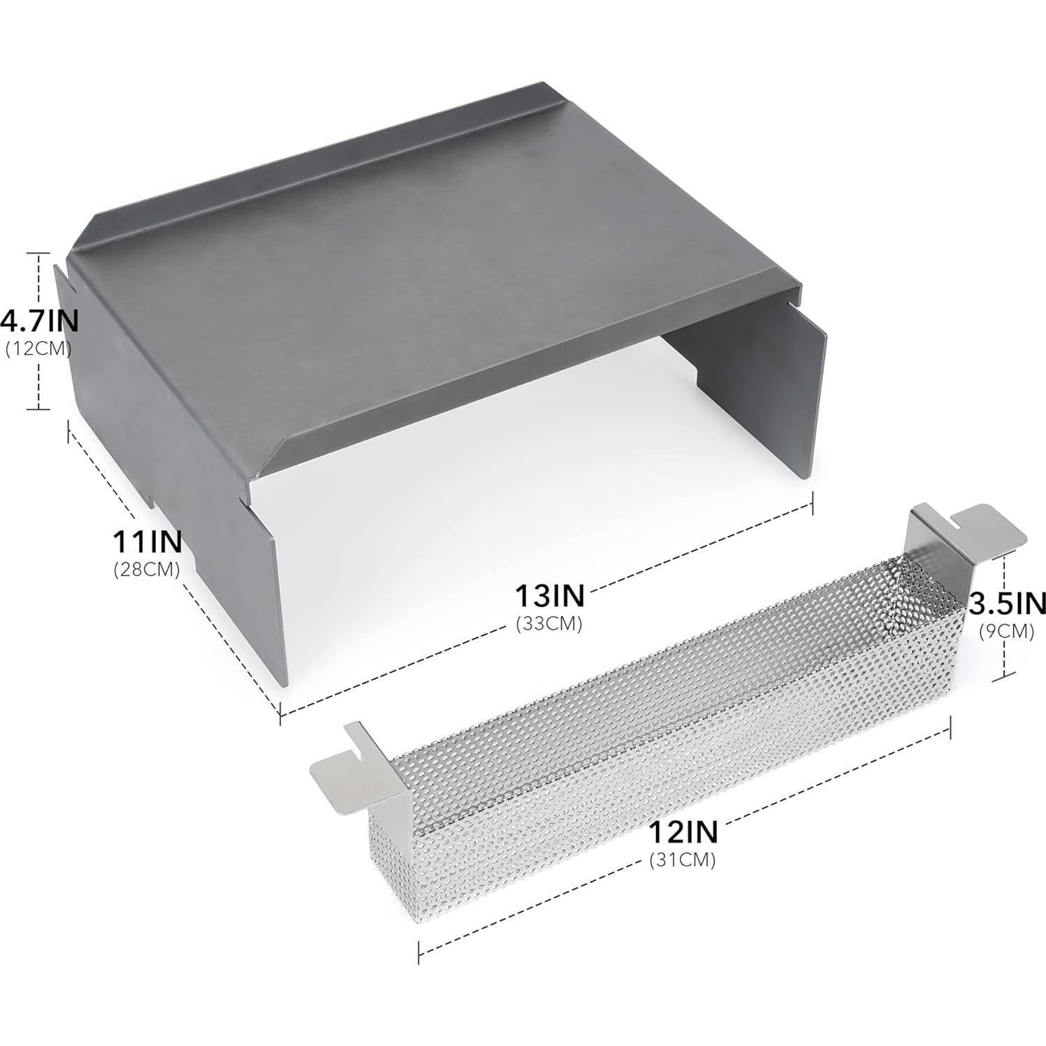 Difusor de Calor de Acero Stanbroil con Caja de Ahumador 33x28 cm