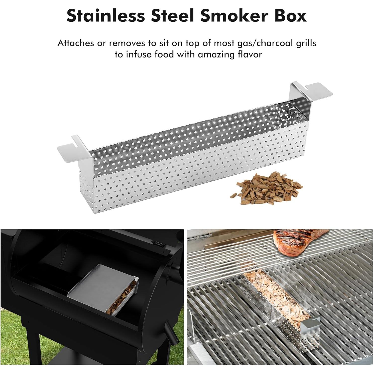 Difusor de Calor de Acero Stanbroil con Caja de Ahumador 33x28 cm