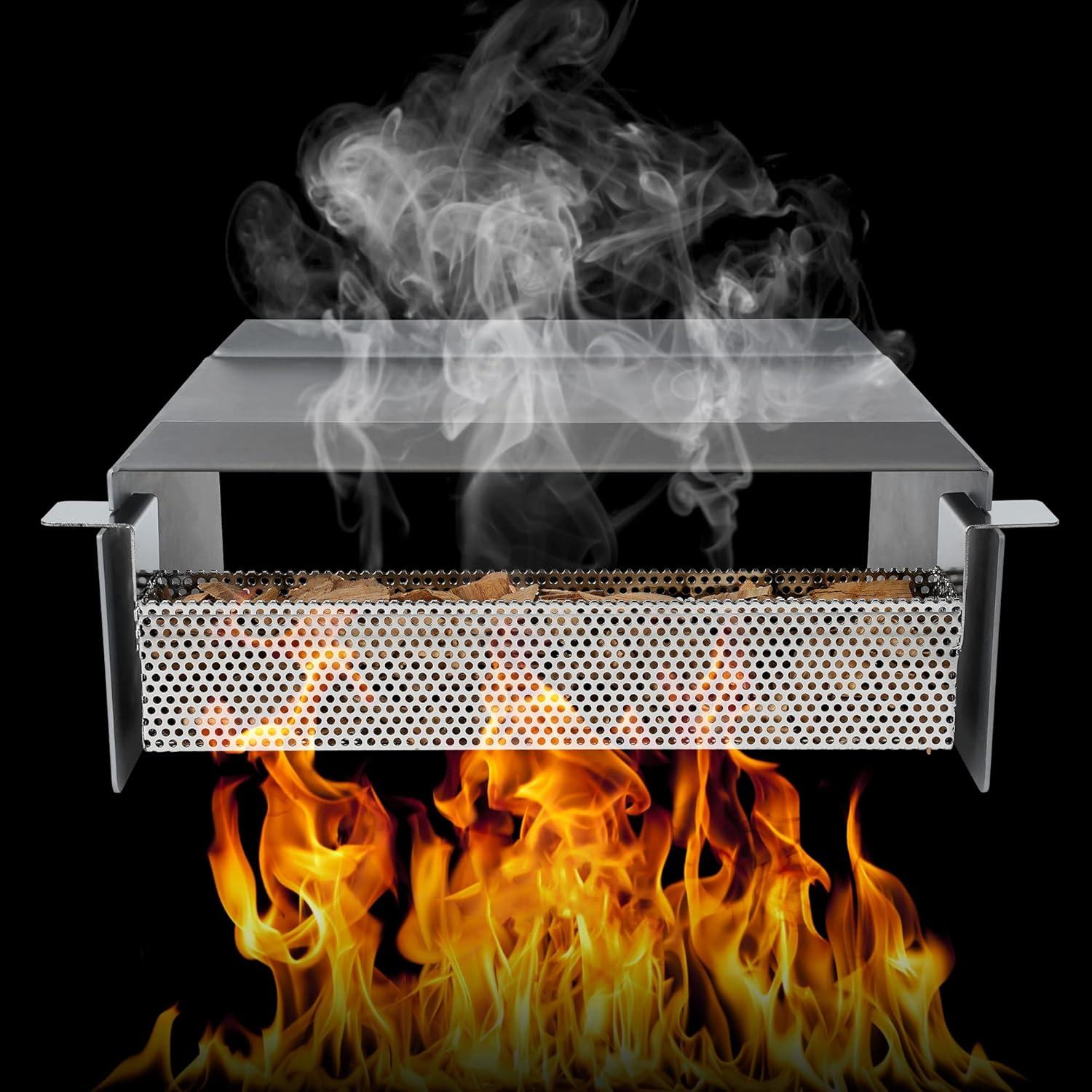 Difusor de Calor de Acero Stanbroil con Caja de Ahumador 33x28 cm