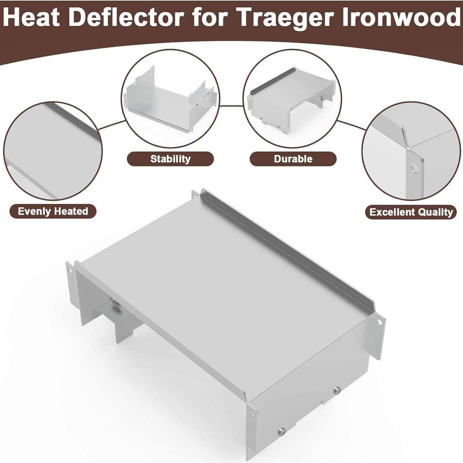 Difusor de Calor de Acero Inoxidable BMMXBI para Traeger 885