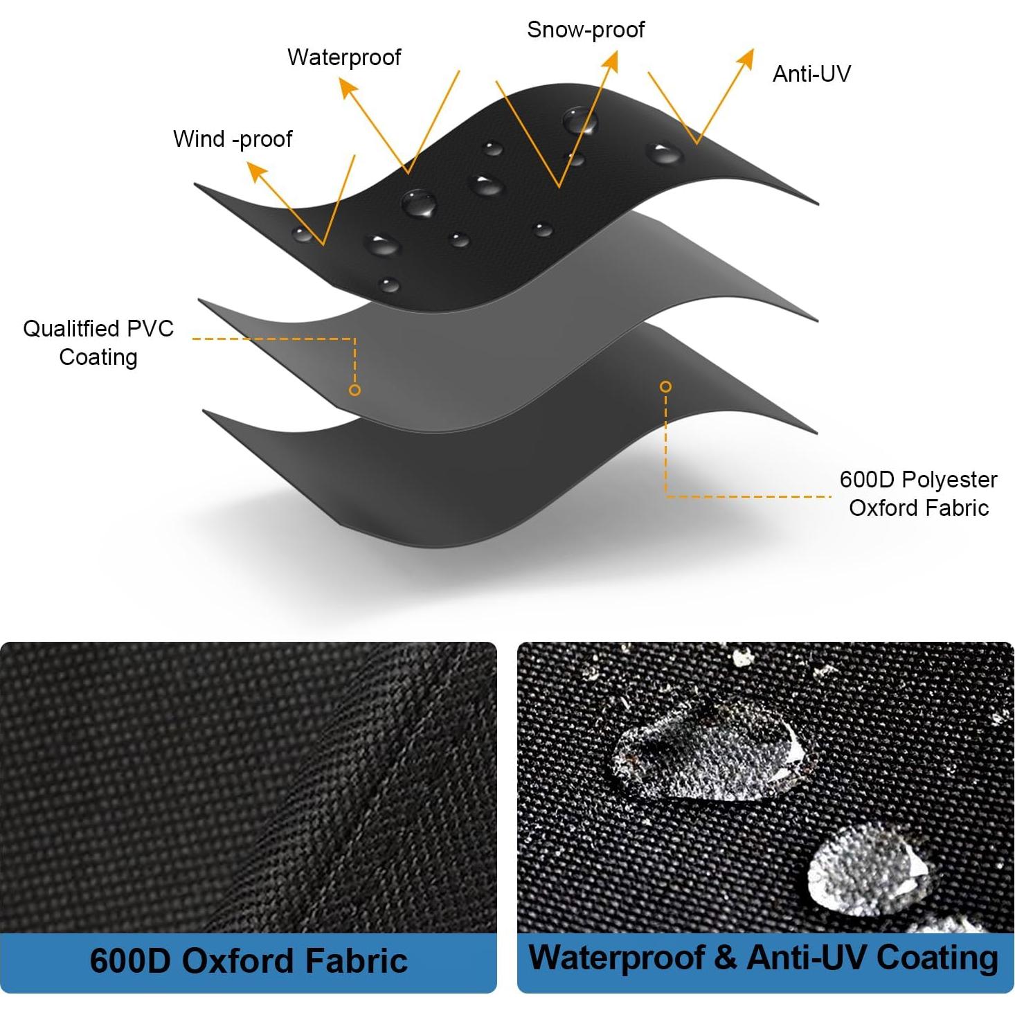 Cubierta de Parrilla Impermeable Blackhoso 157 cm para 3-4 Quemadores