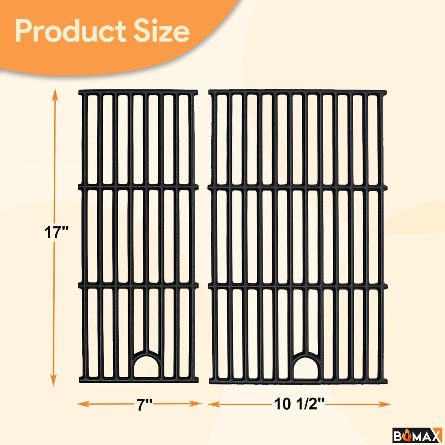Rejilla de Parrilla BQMAX 17" Hierro Fundido para Charbroil 4 Quemadores