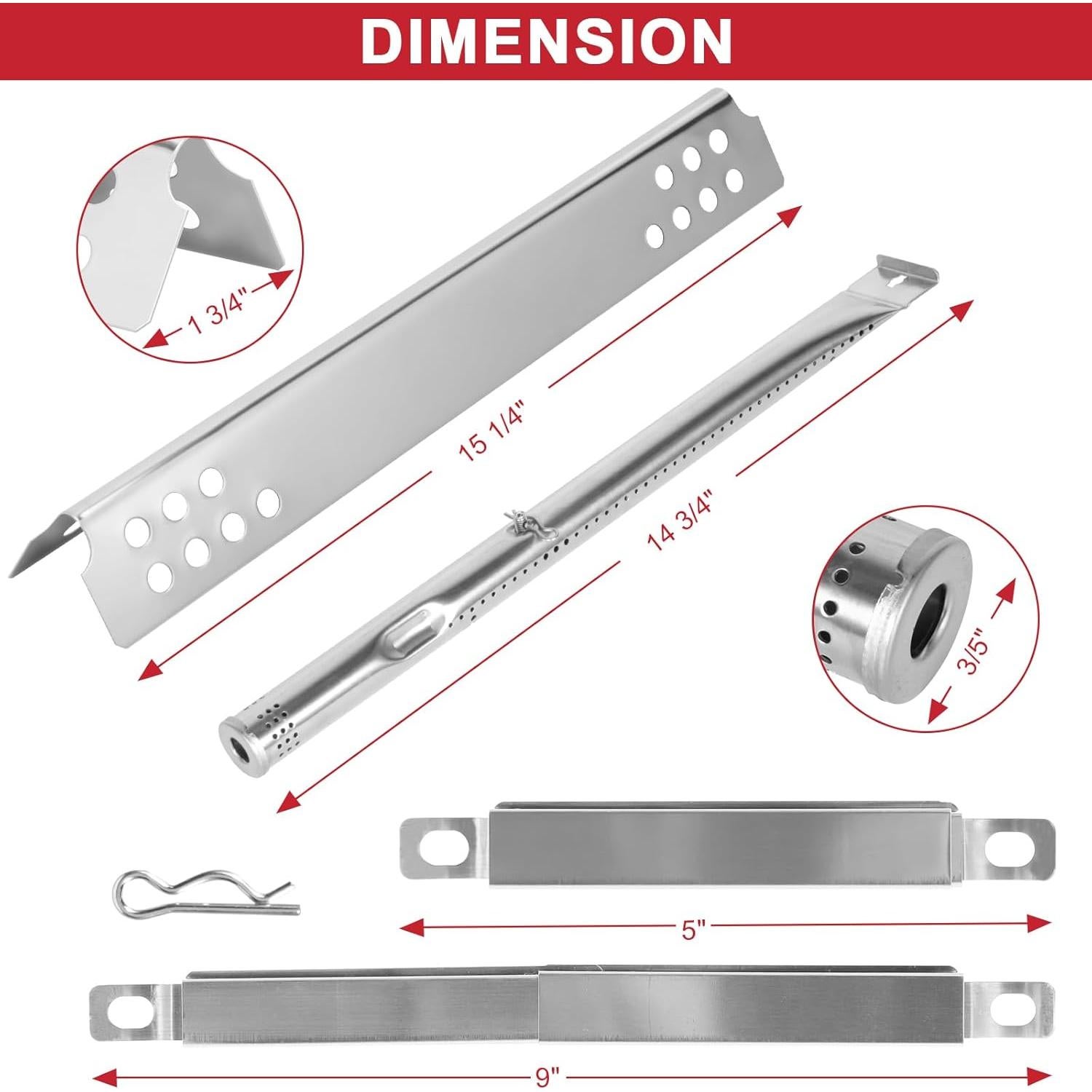 Kit Reemplazo Placas Emisoras y Parrillas Charbroil 43.5 cm