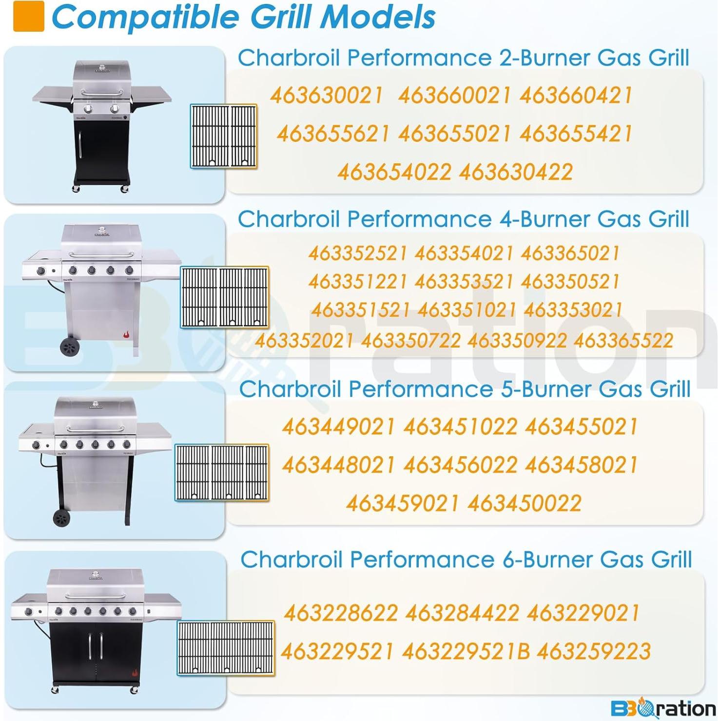 Piezas de Parrilla Charbroil Performance 4-Burner - Kit Completo