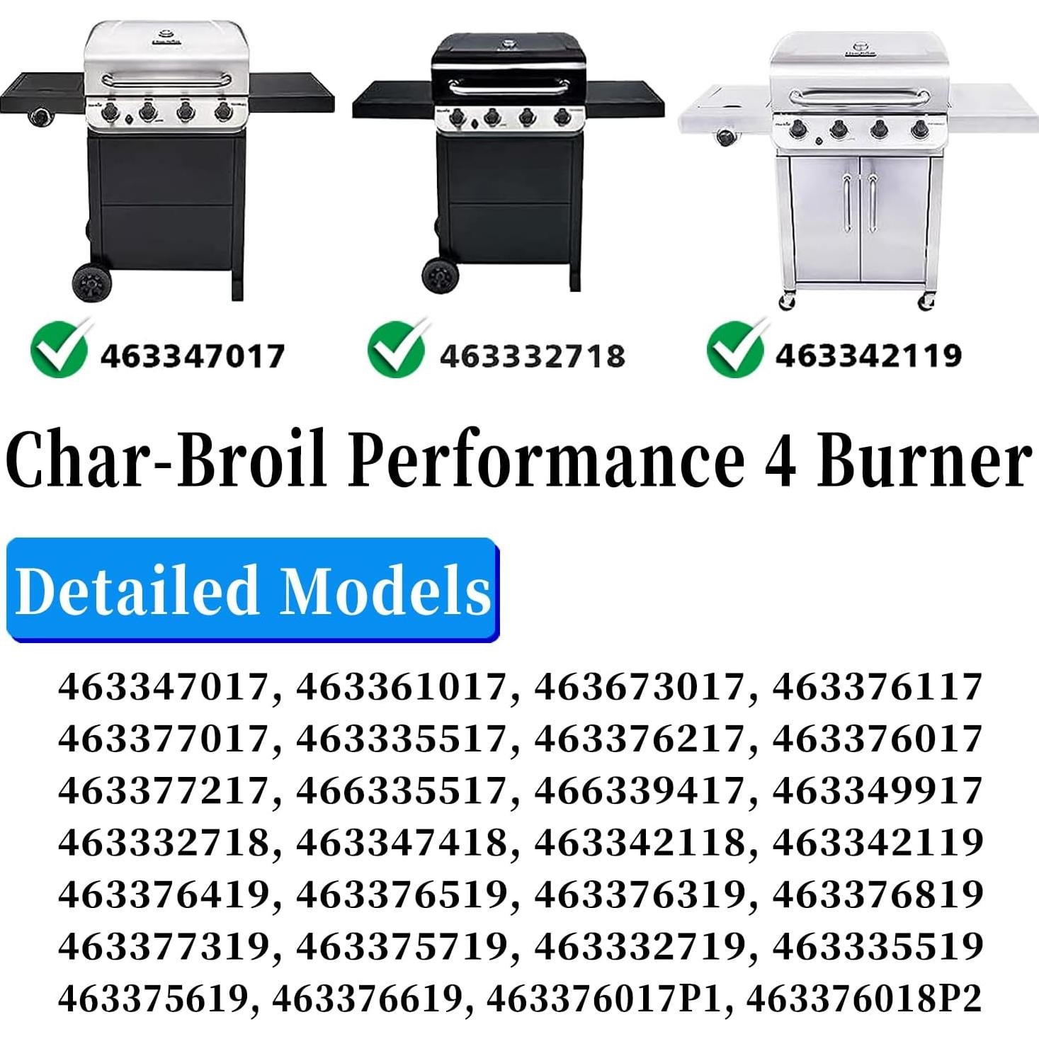 Piezas de Repuesto Parrilla Char-Broil Performance 4 Quemadores