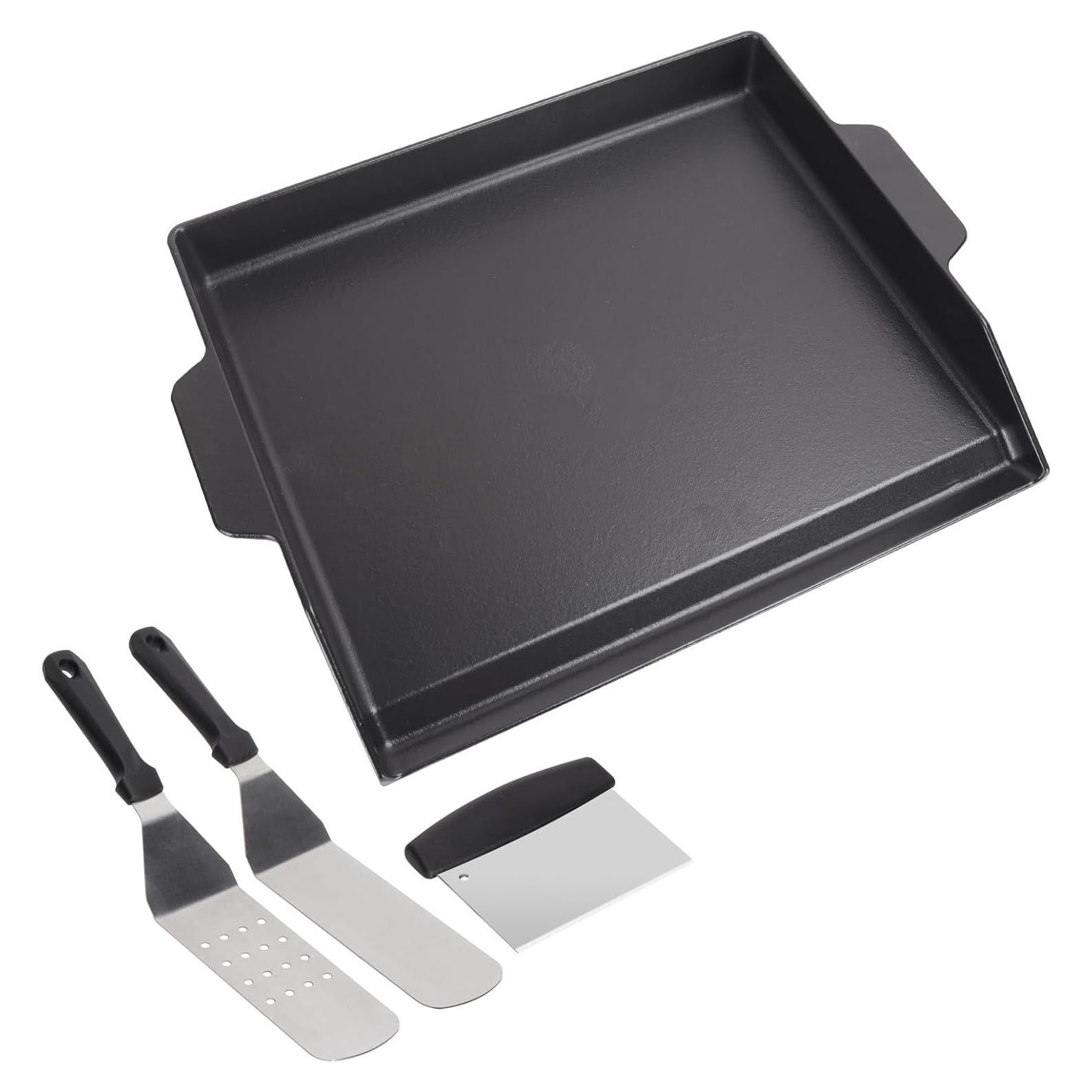 Plancha de Hierro Fundido Antiadherente GLOWYE 58x40 cm para Parrilla