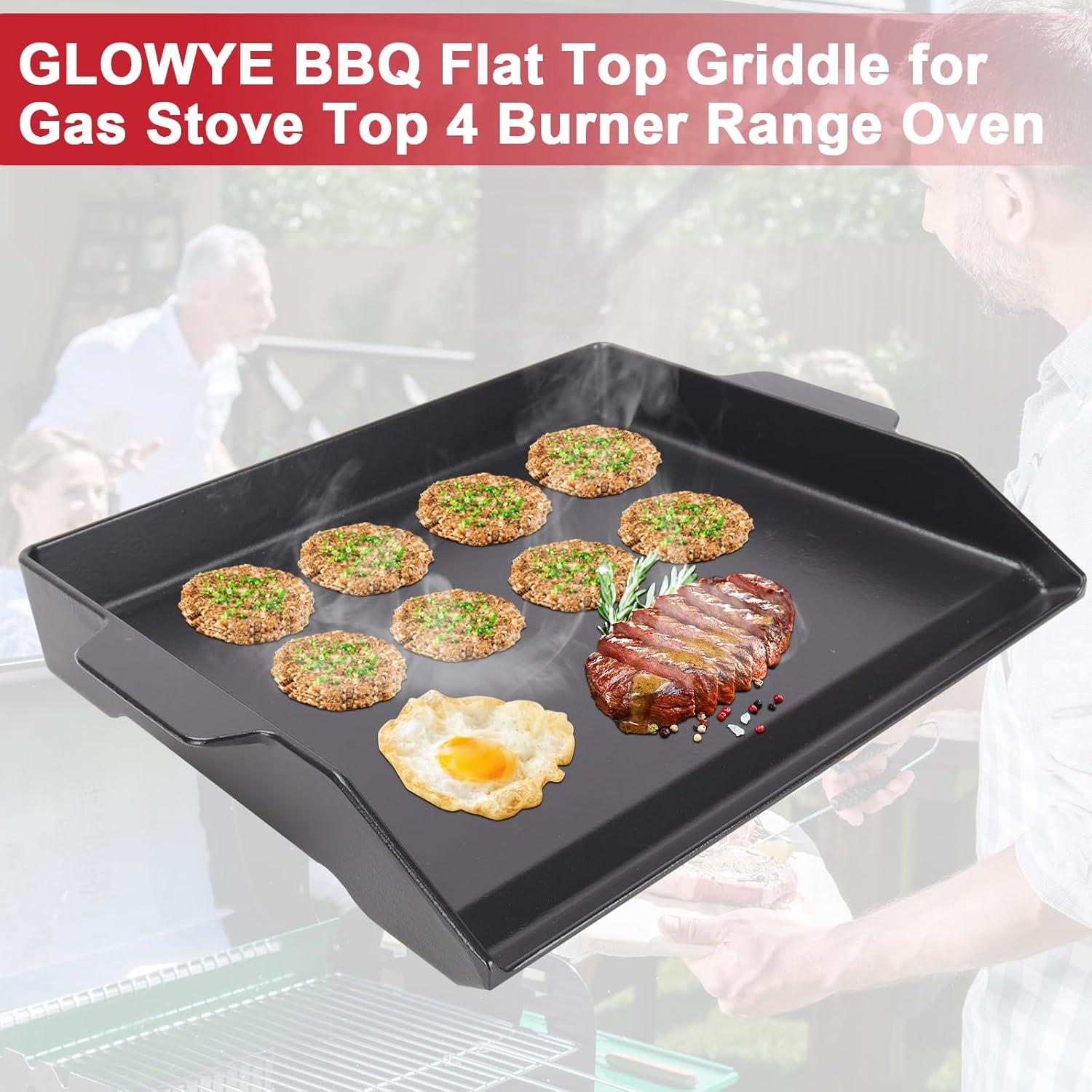 Plancha de Hierro Fundido Antiadherente GLOWYE 58x40 cm para Parrilla