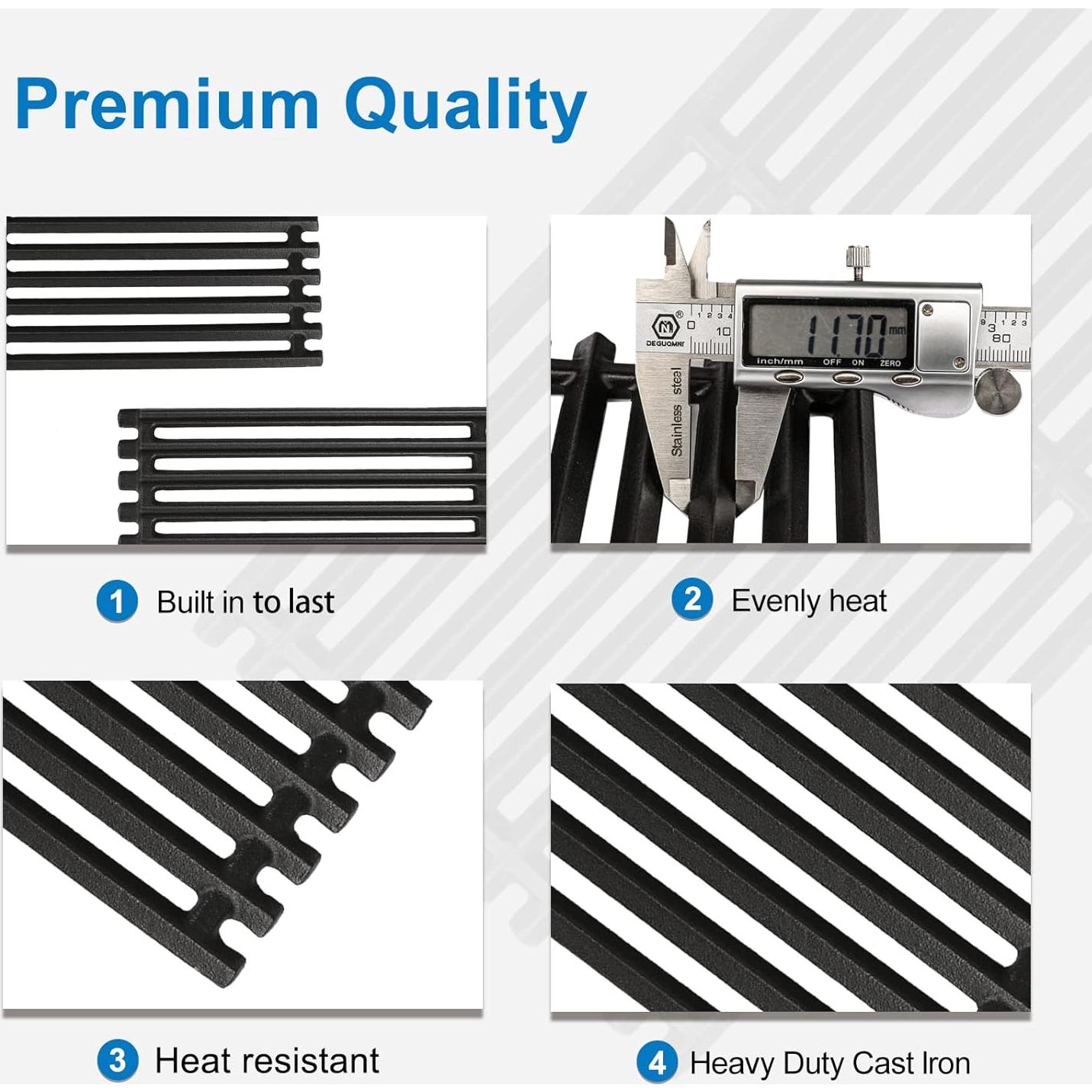Rejillas de hierro fundido Charbroil 3 quemadores 43.18x57.15 cm