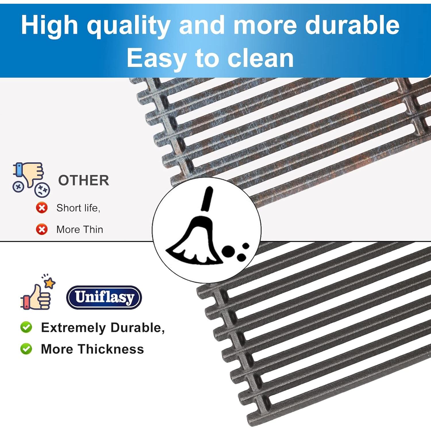 Rejillas de hierro fundido Charbroil 3 quemadores 43.18x57.15 cm