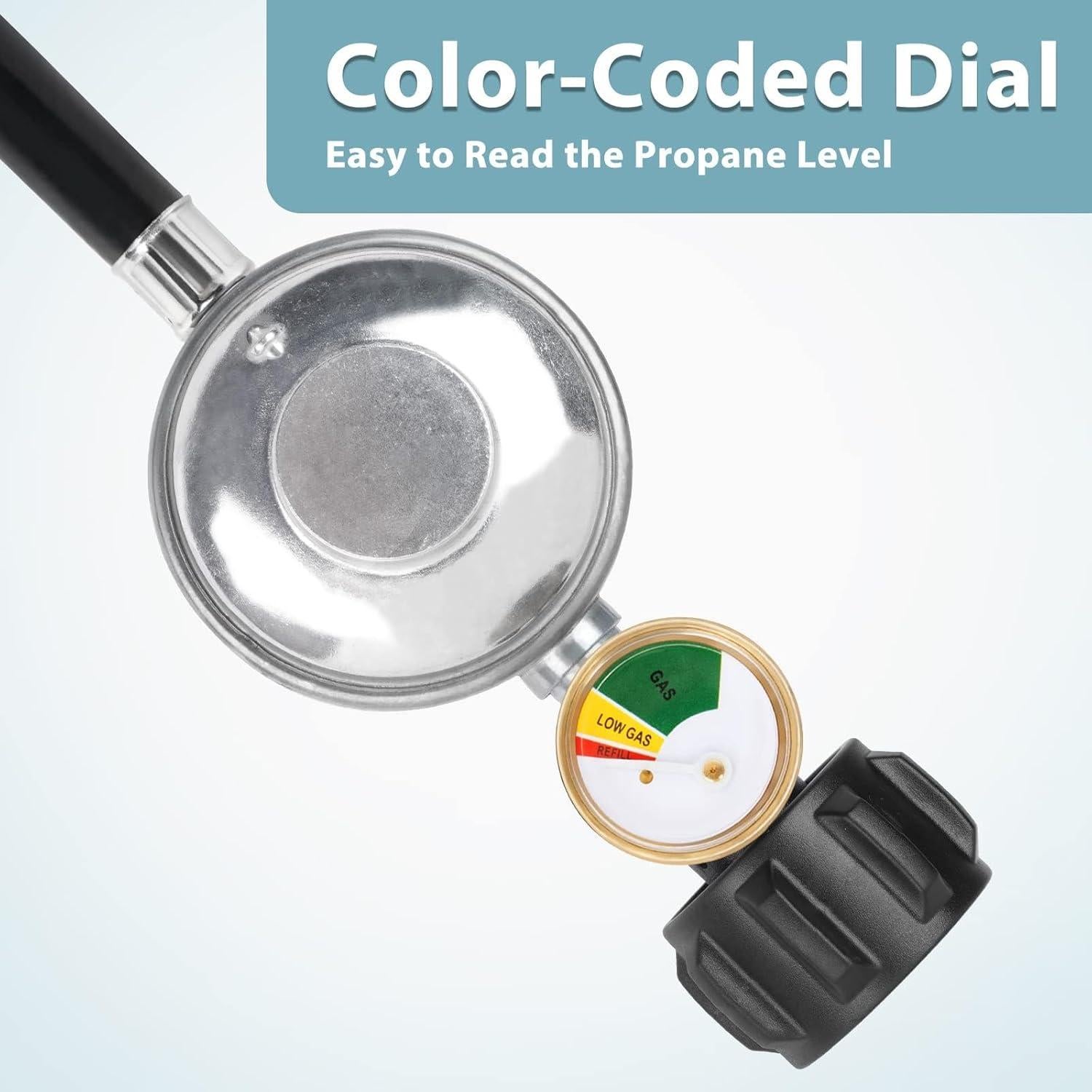 Regulador de Gas Universal SHINESTAR 1.07m con Manguera y Medidor