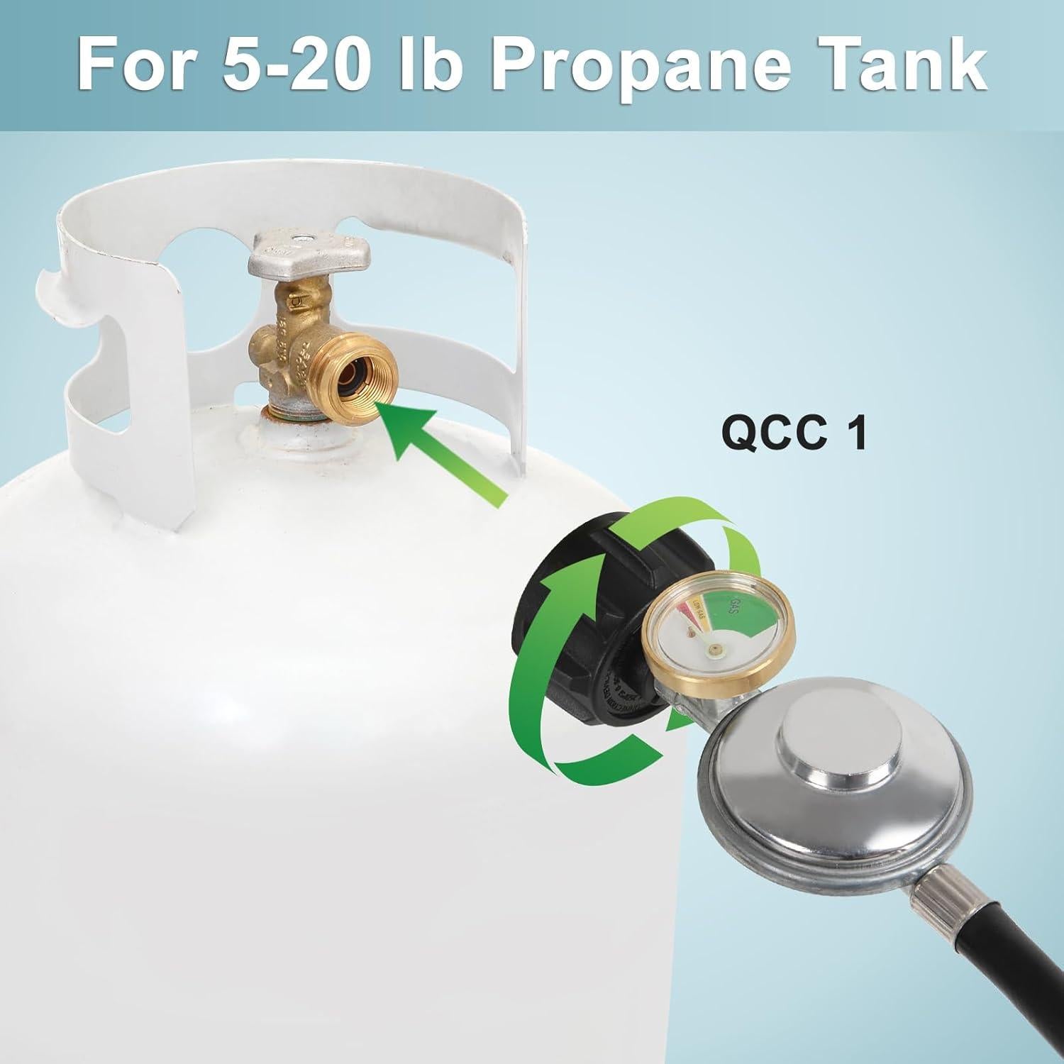 Regulador de Gas Universal SHINESTAR 1.07m con Manguera y Medidor