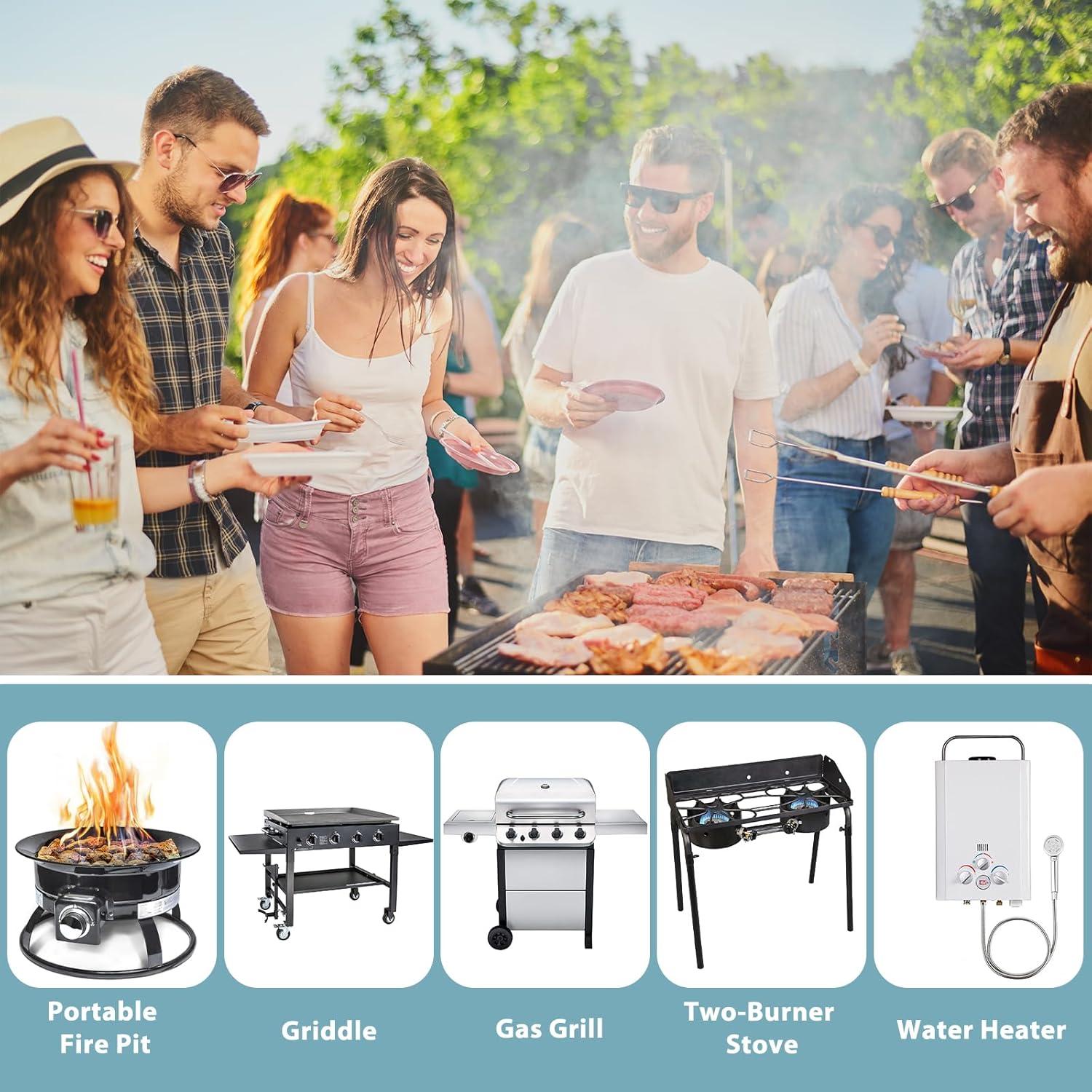 Regulador de Gas Universal SHINESTAR 1.07m con Manguera y Medidor