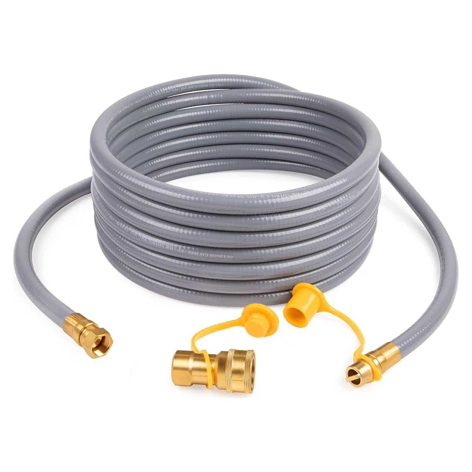 Manguera de Gas Natural GASPRO 24 Pies 3/8" ID Conexión Rápida