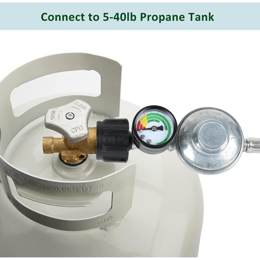 Regulador de Propano ATKKE 0.91m con Medidor y Conexión 3/8