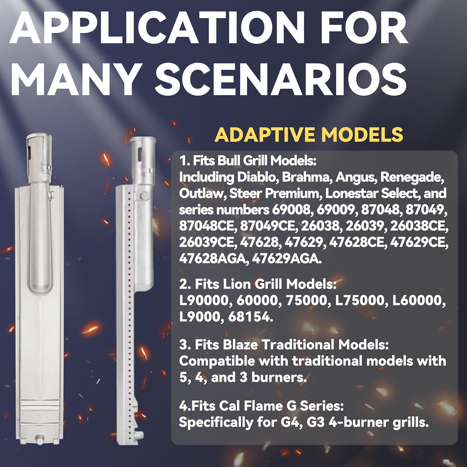 4 PC Quemadores de Acero Inoxidable 304 para Parrillas de Gas