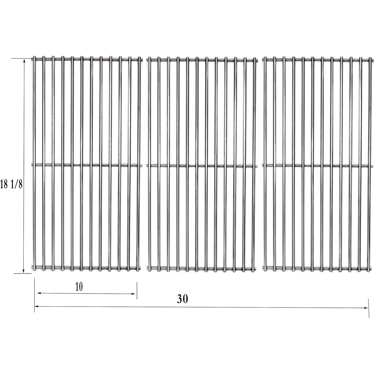 Rejillas de Cocción Acero Inoxidable 46 cm 3-Pack Votenli