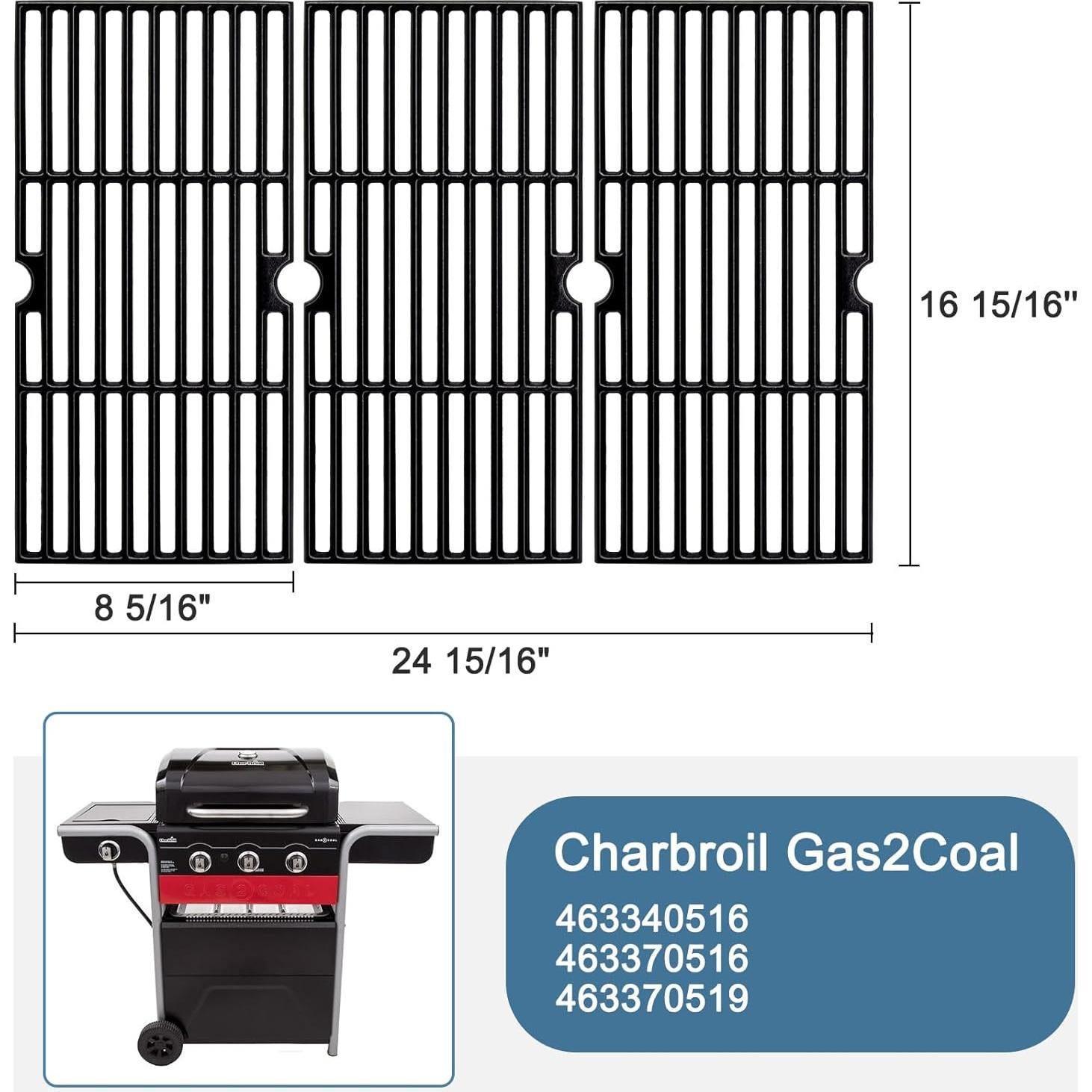 Piezas de Repuesto Parrilla Adviace Gas2Coal 3 Quemadores