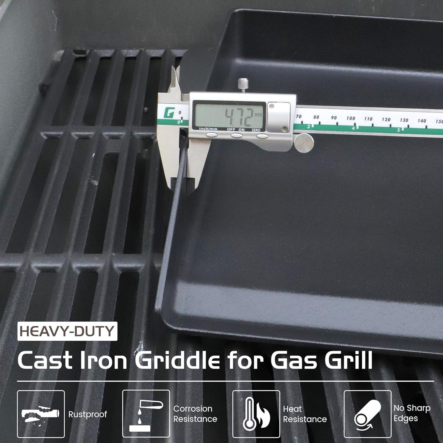 Plancha de Hierro Fundido Unidanho 43x33 cm para Parrilla Gas