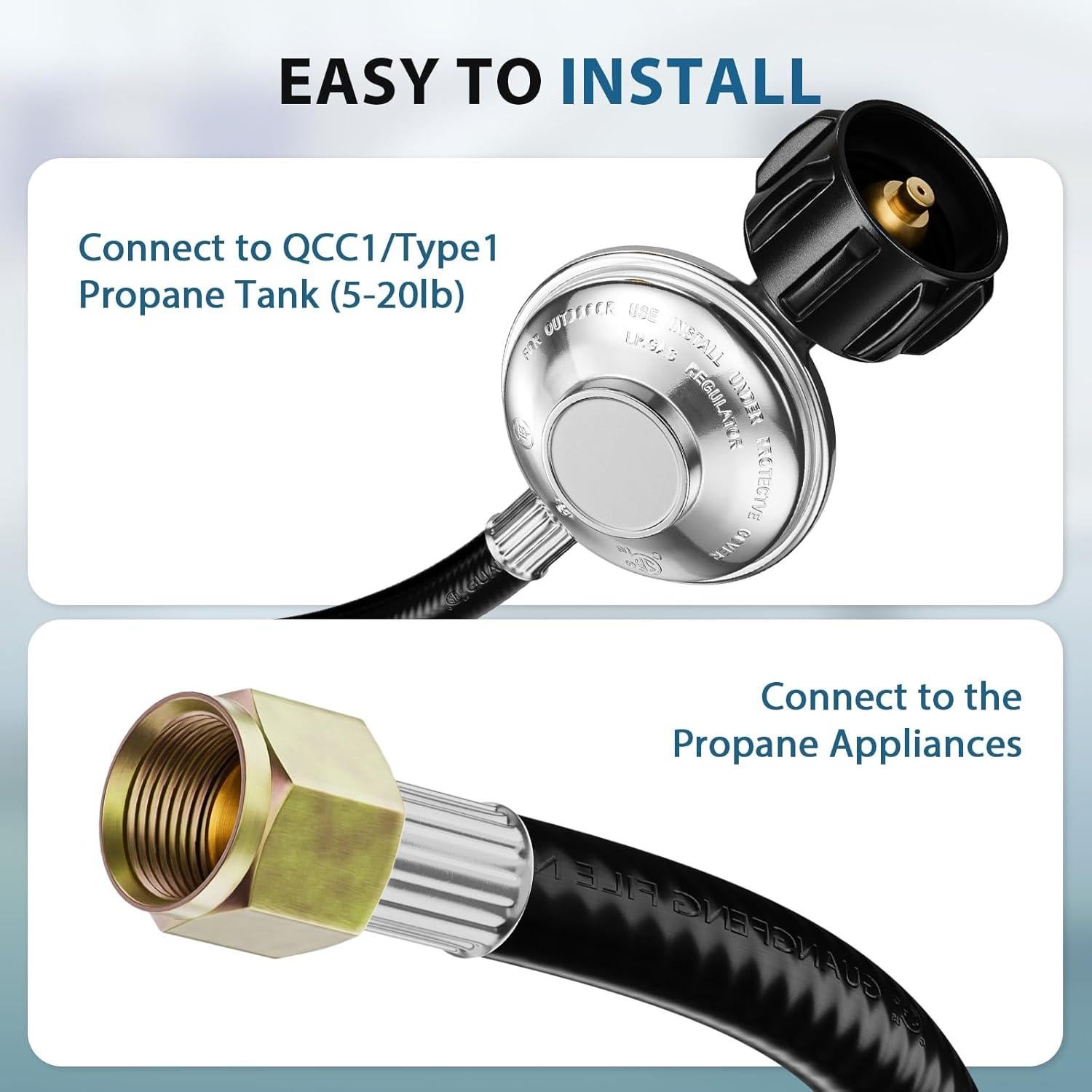 Regulador de Gas Universal Rushare 2 Pies para Parrillas