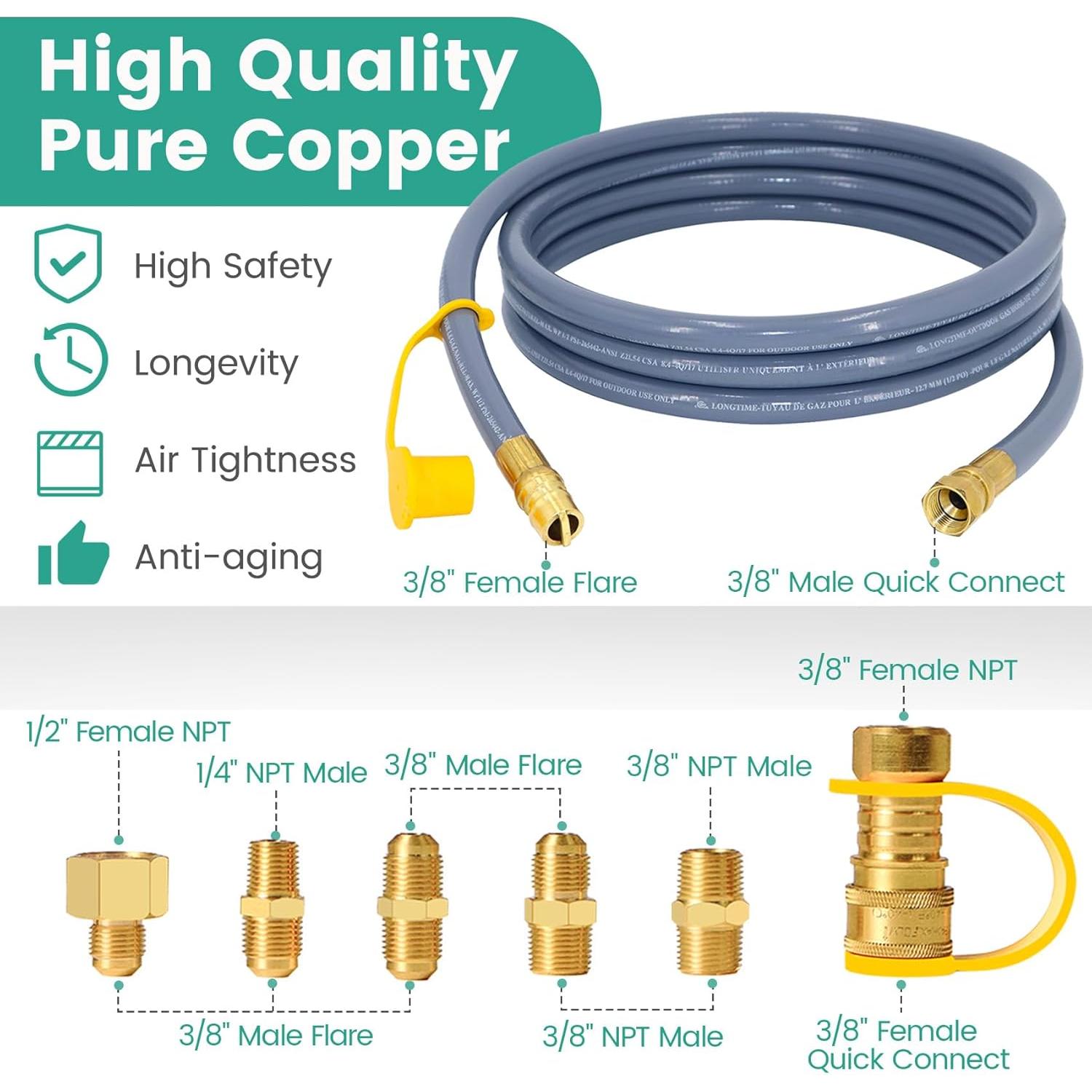 Kit de Conversión de Propano a Gas Natural Hosile 3.66m