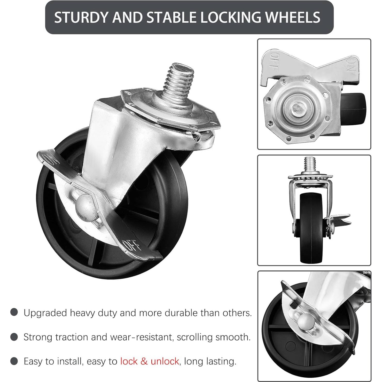 Ruedas de Parrilla Charbroil 3" (7.62 cm) - 4 Piezas