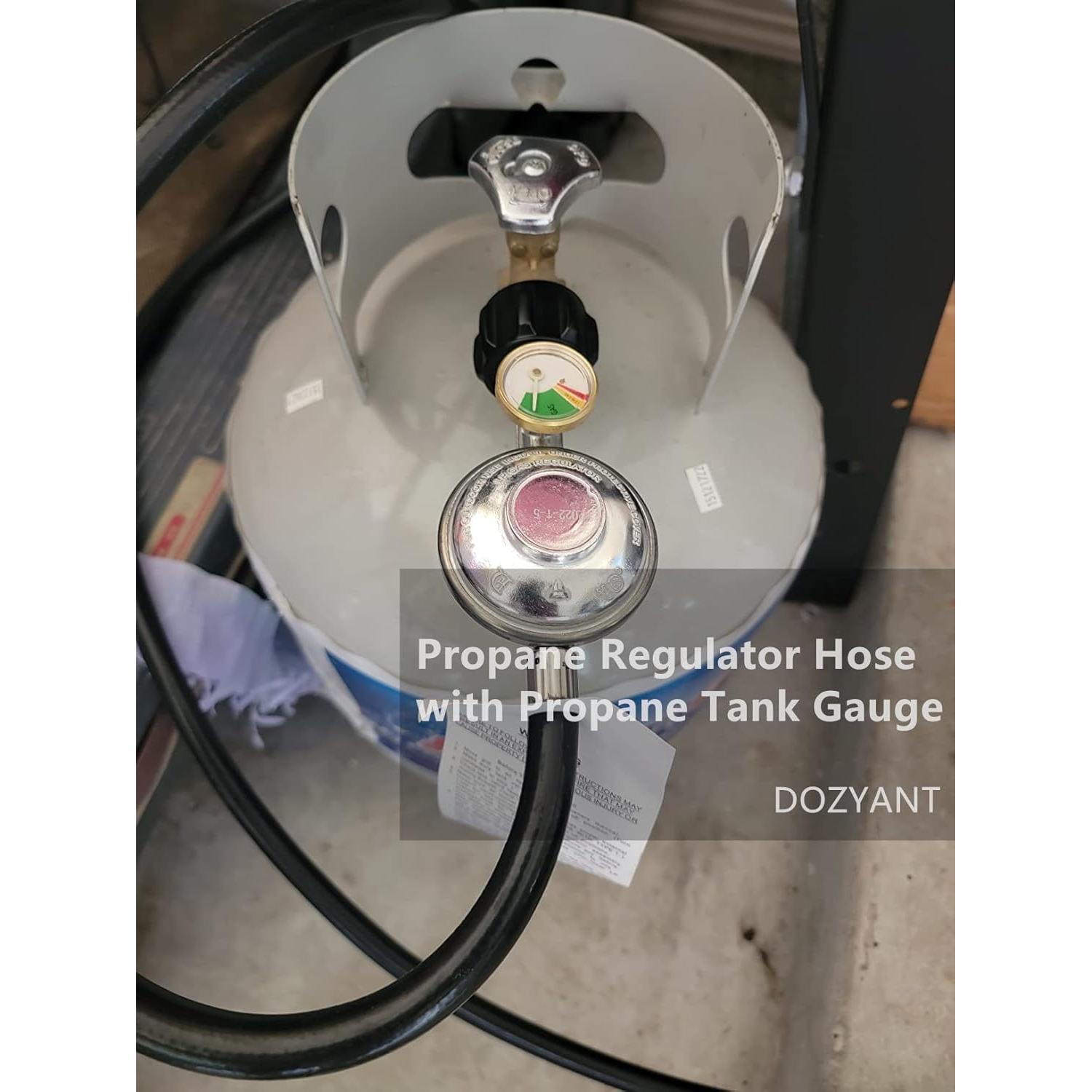 Manguera de Regulador de Propano DOZYANT 3 Pies con Medidor