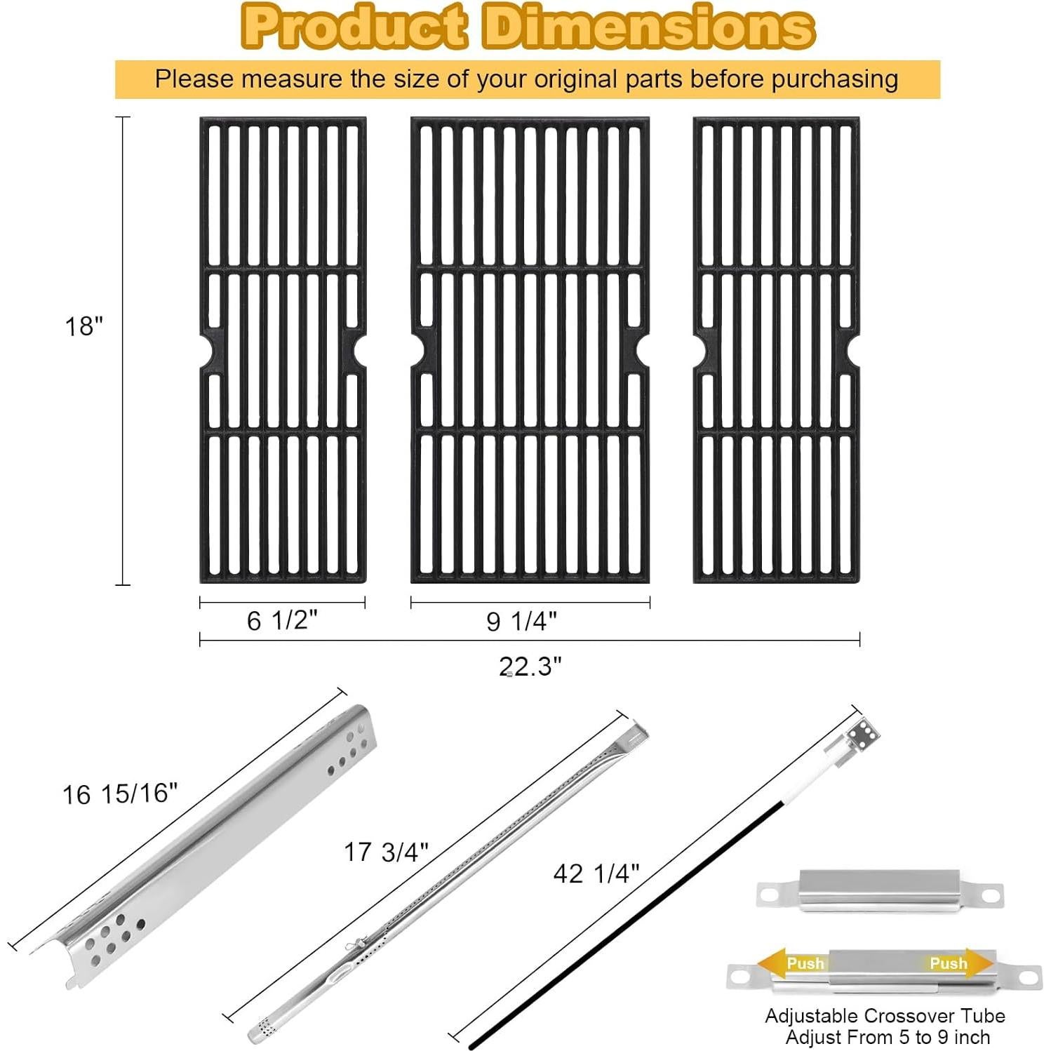 Piezas de Repuesto Parrilla Aibabcue 4 Quemadores Charbroil