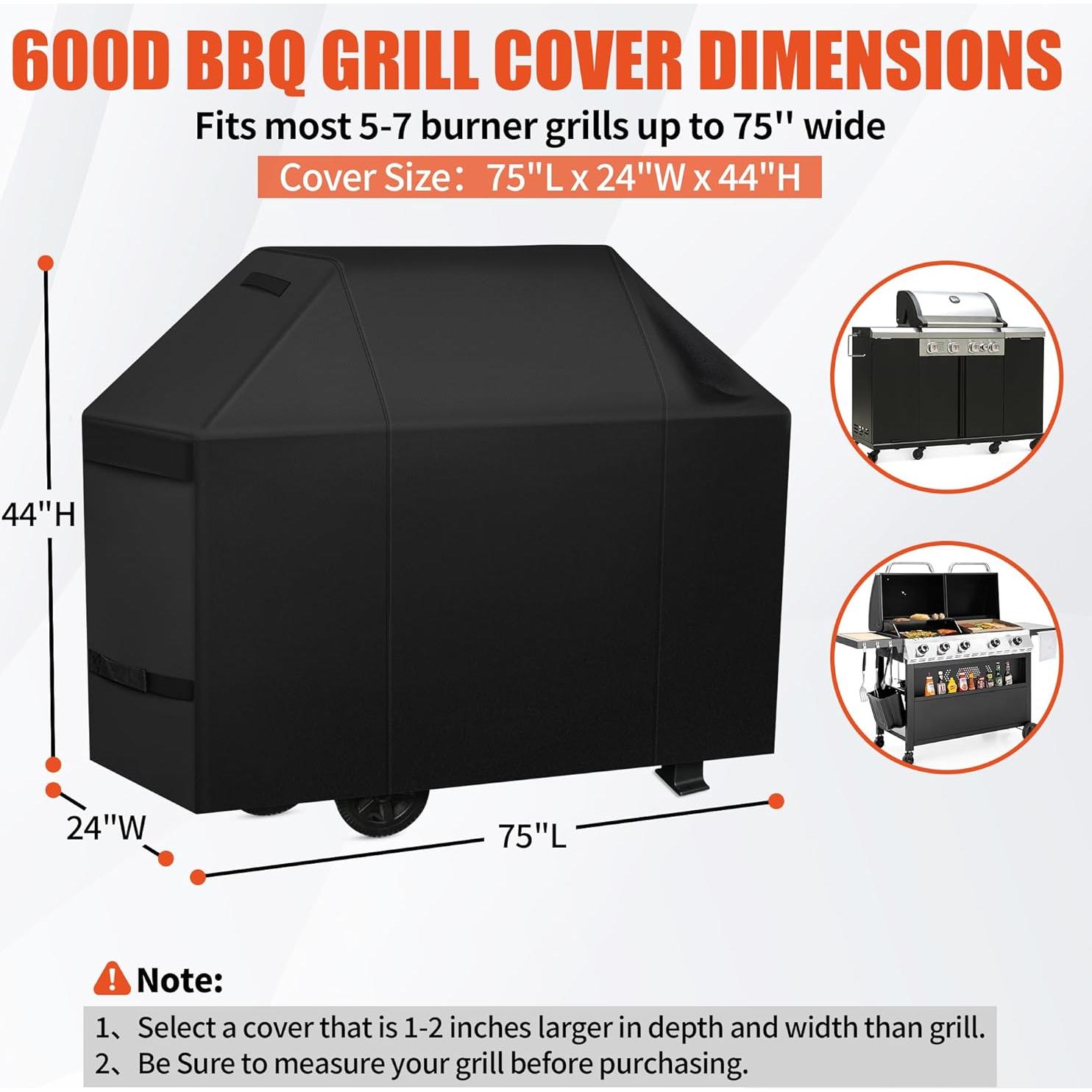 Cubierta para Parrilla BBQ iCOVER 75" Impermeable 600D