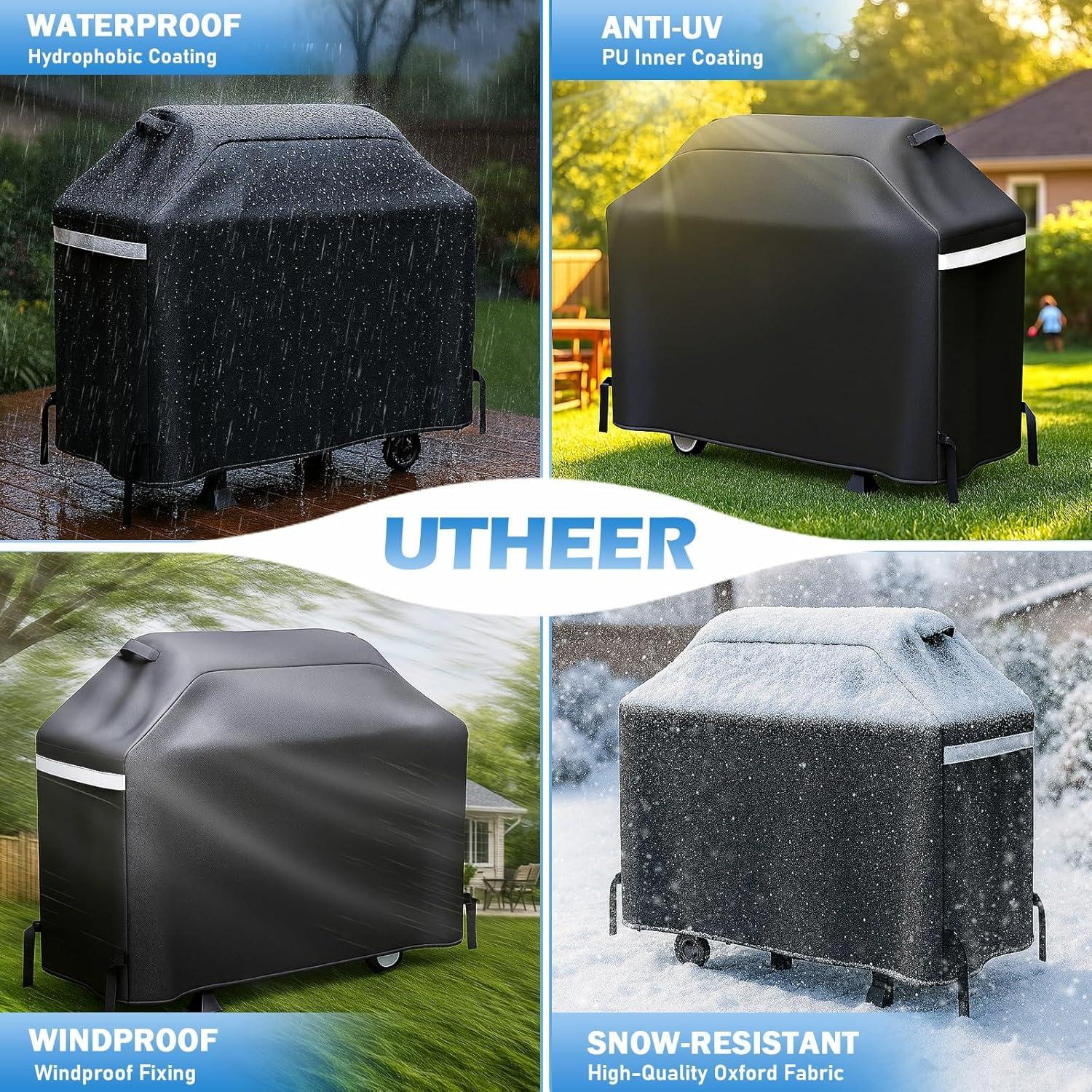 Cubierta de Parrilla Utheer 165 cm a Prueba de Agua para BBQ