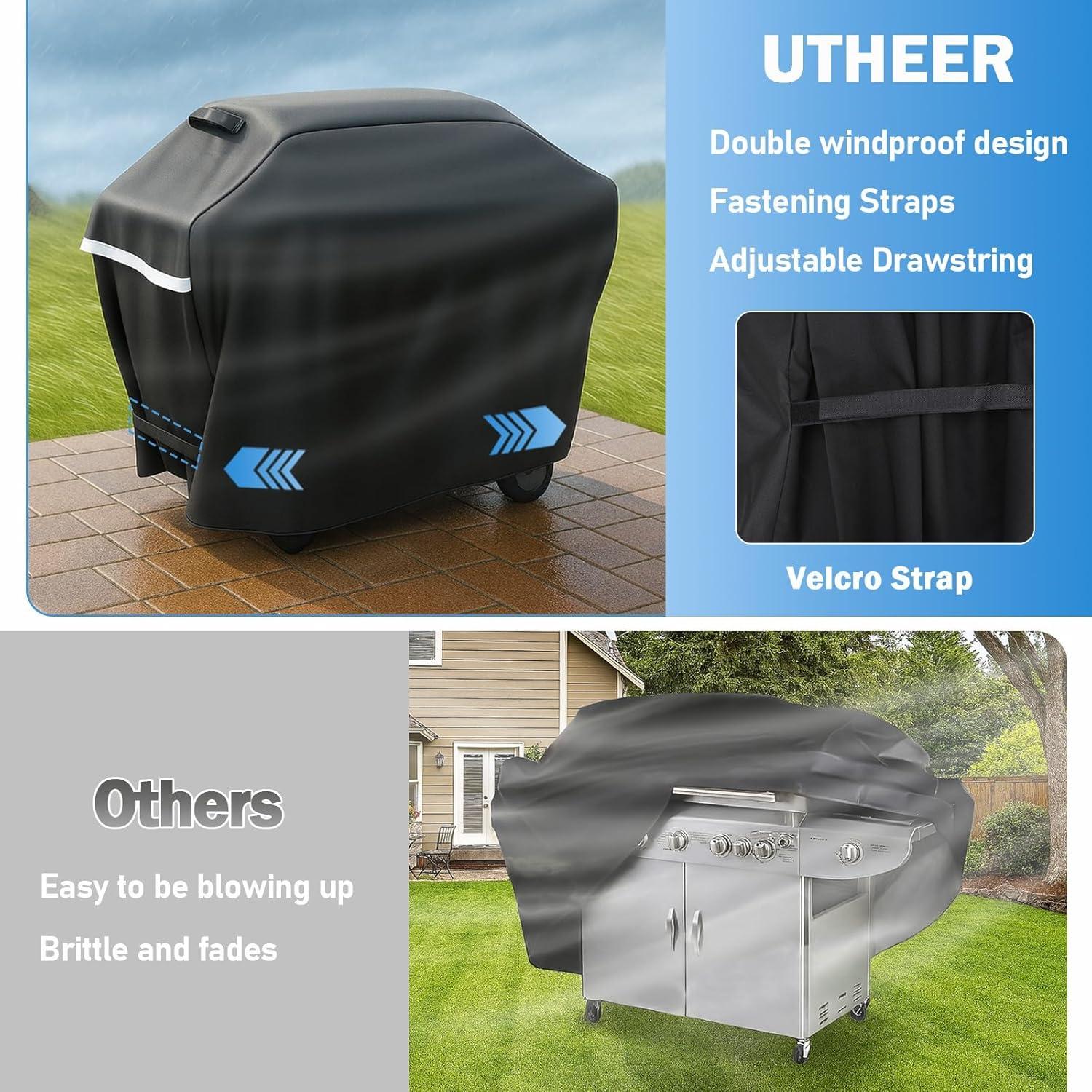 Cubierta de Parrilla Utheer 165 cm a Prueba de Agua para BBQ