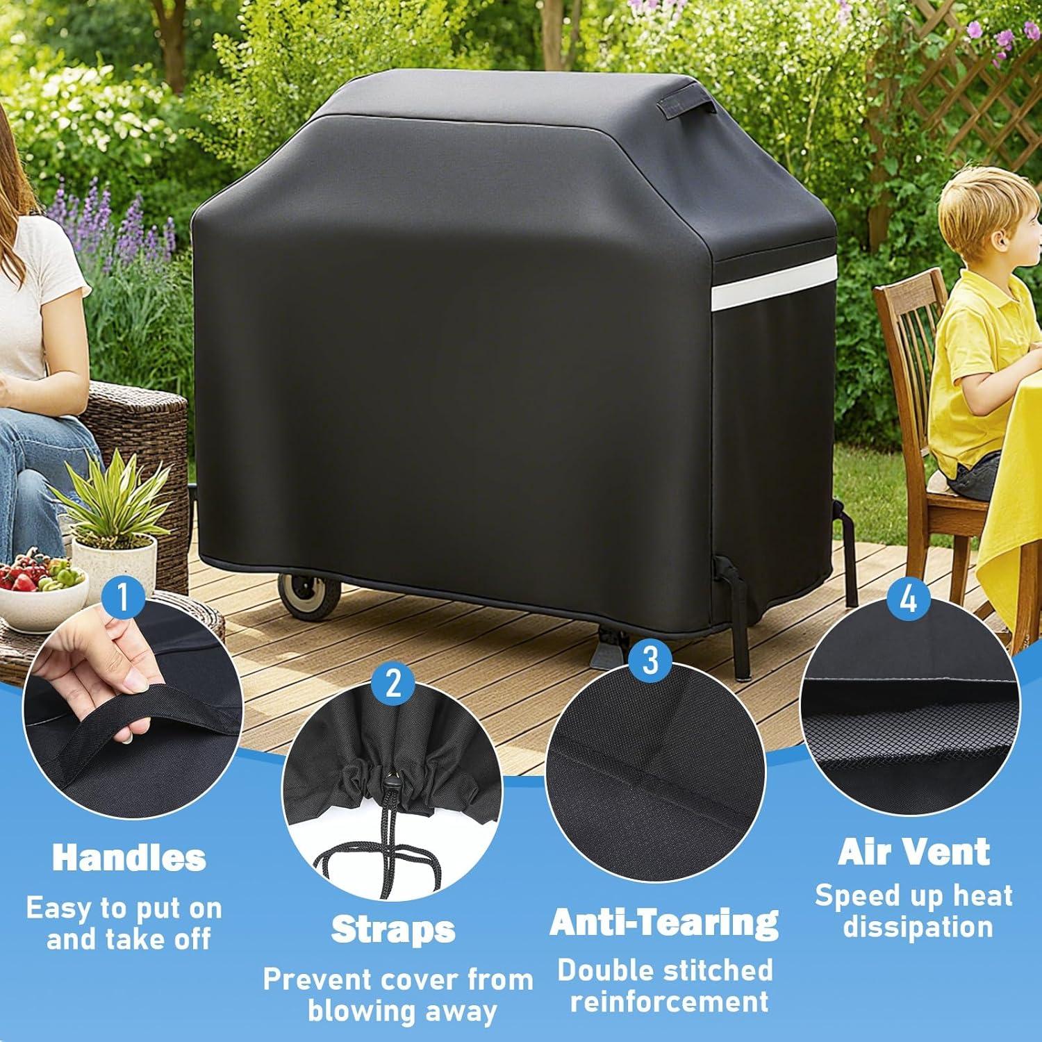 Cubierta de Parrilla Utheer 165 cm a Prueba de Agua para BBQ