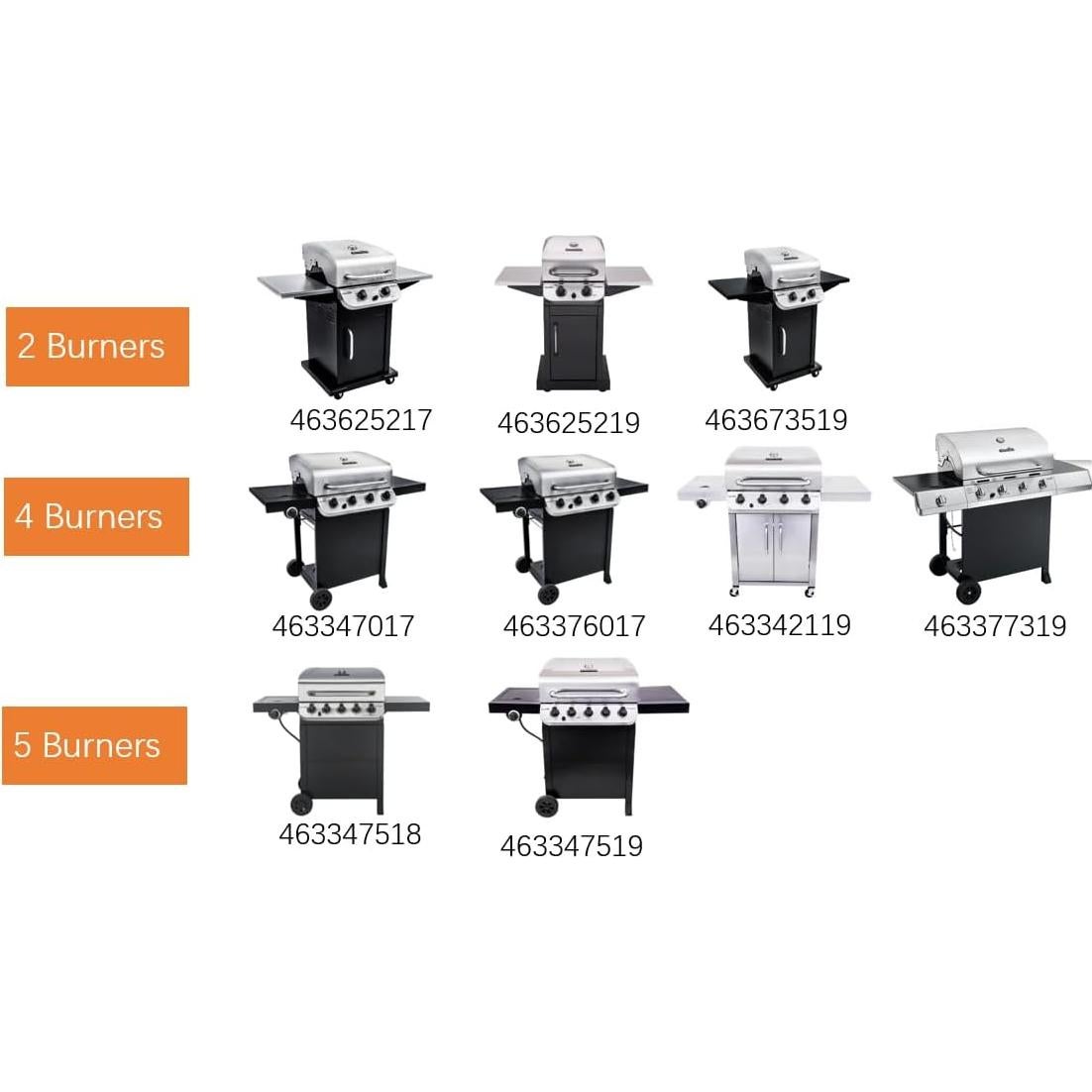 Piezas de Repuesto Parrilla Charbroil Performance 4 Quemadores
