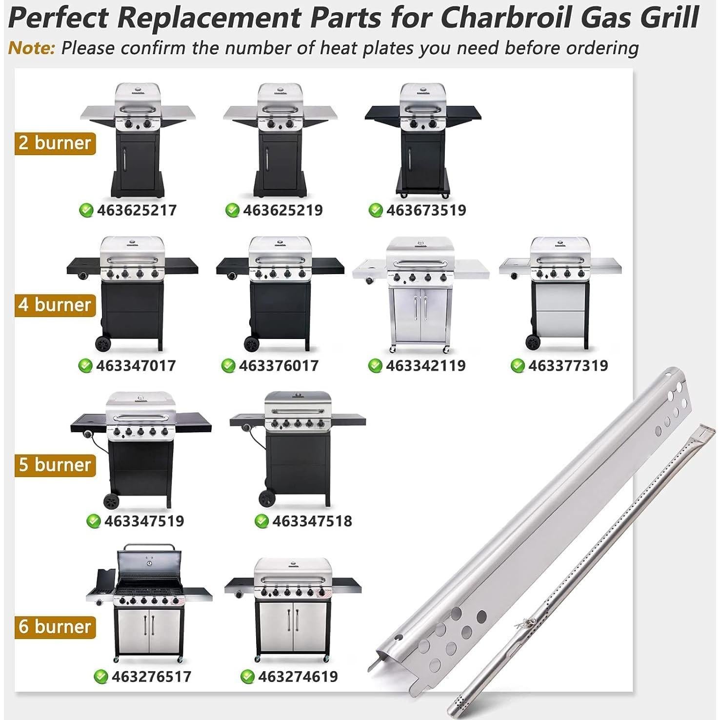 Kit de Repuesto Criditpid para Parrilla Charbroil 6 Quemadores