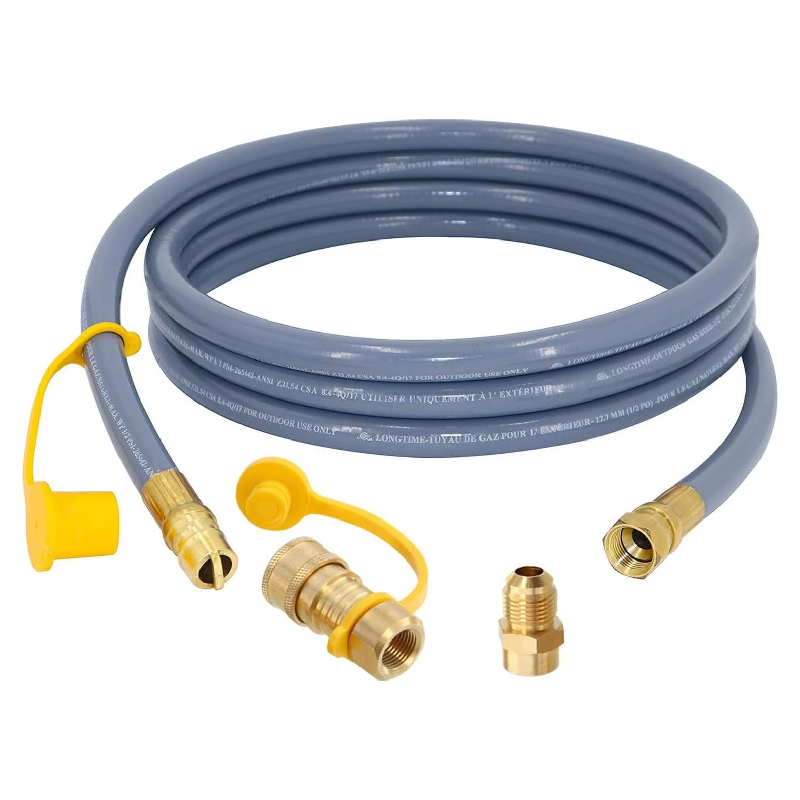 Manguera de Gas Natural 12 Pies 1/2" ID SUMNEW con Desconexión Rápida