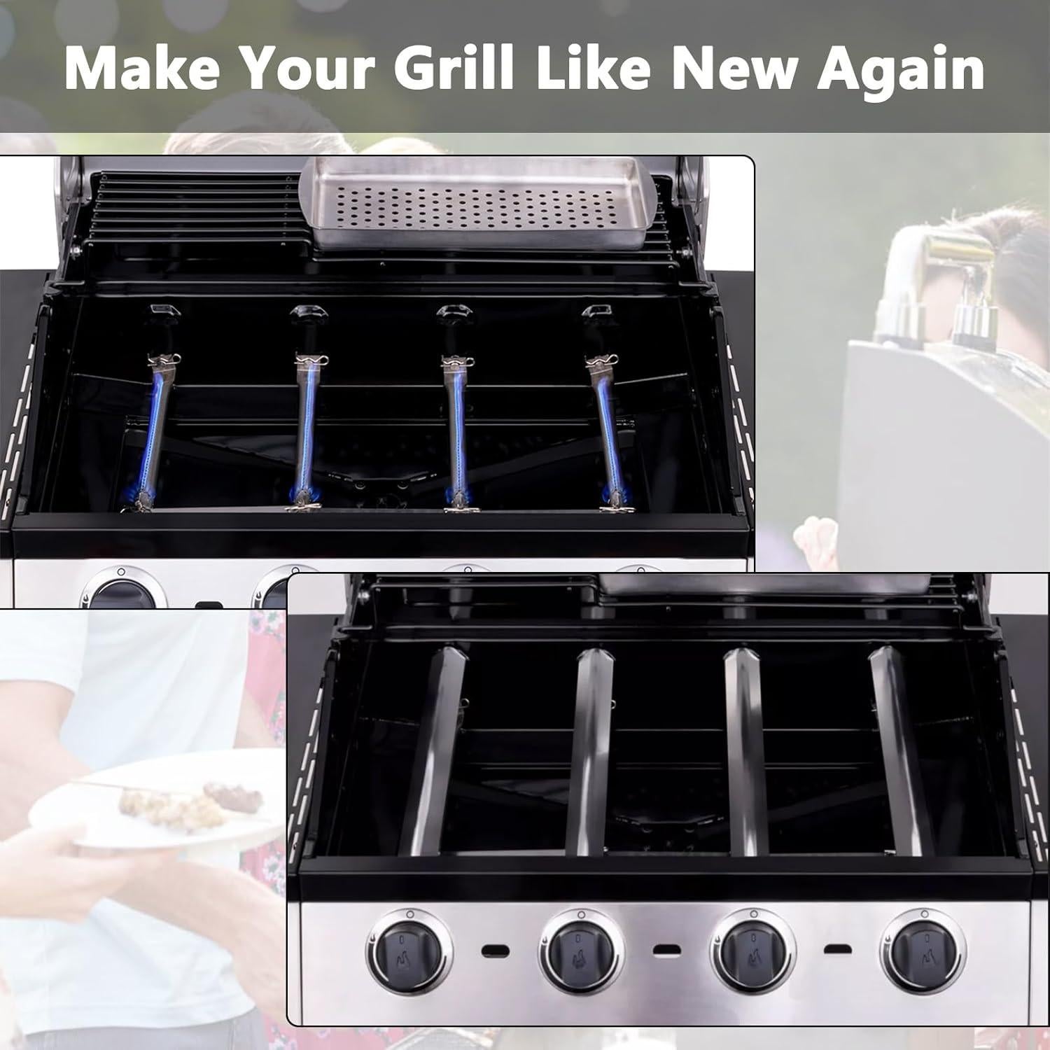 Kit de Reparación Parrilla Charbroil 4 Quemadores Acero Inoxidable