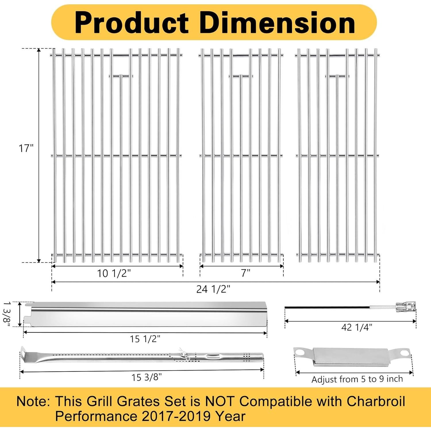 Piezas de Repuesto Parrilla Charbroil Performance 4 Quemadores
