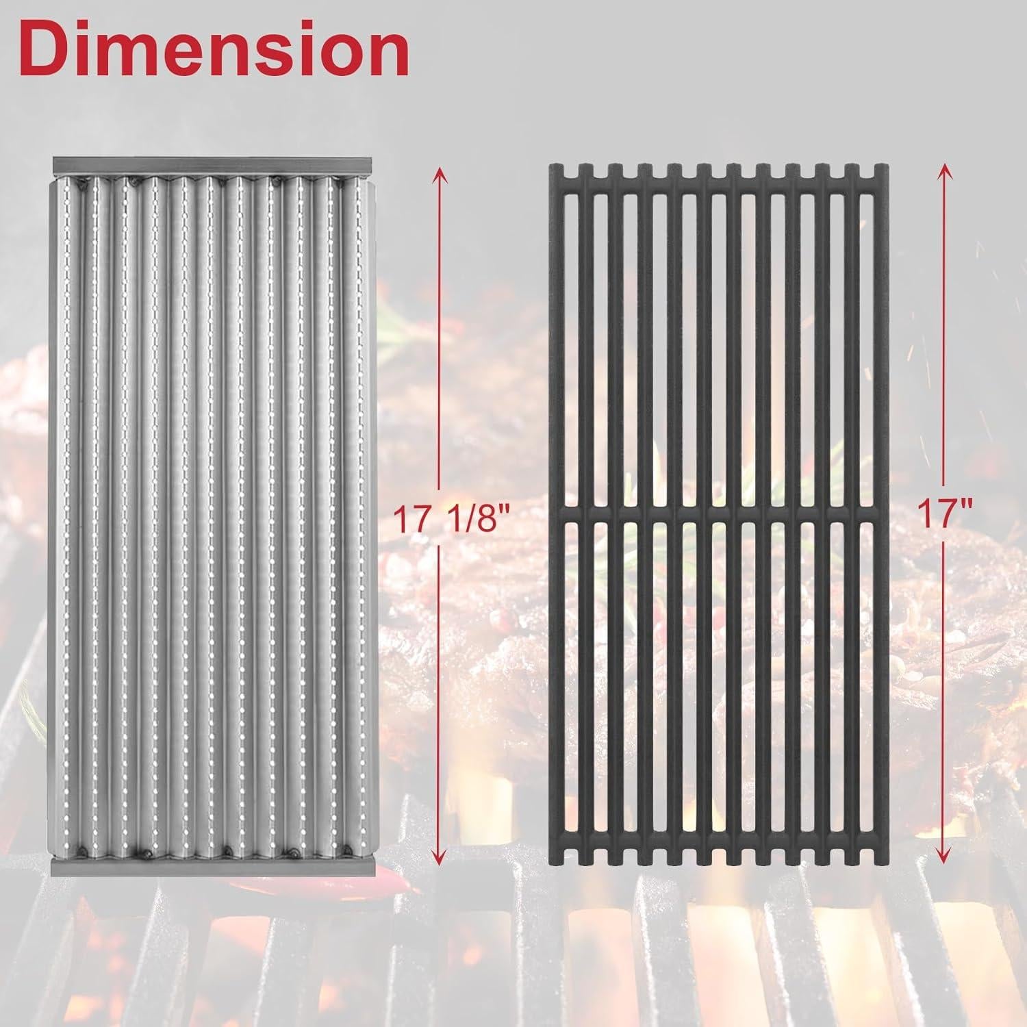 Rejillas de Parrilla GLOWYE para Charbroil TRU-Infrared 43.2x22.2cm