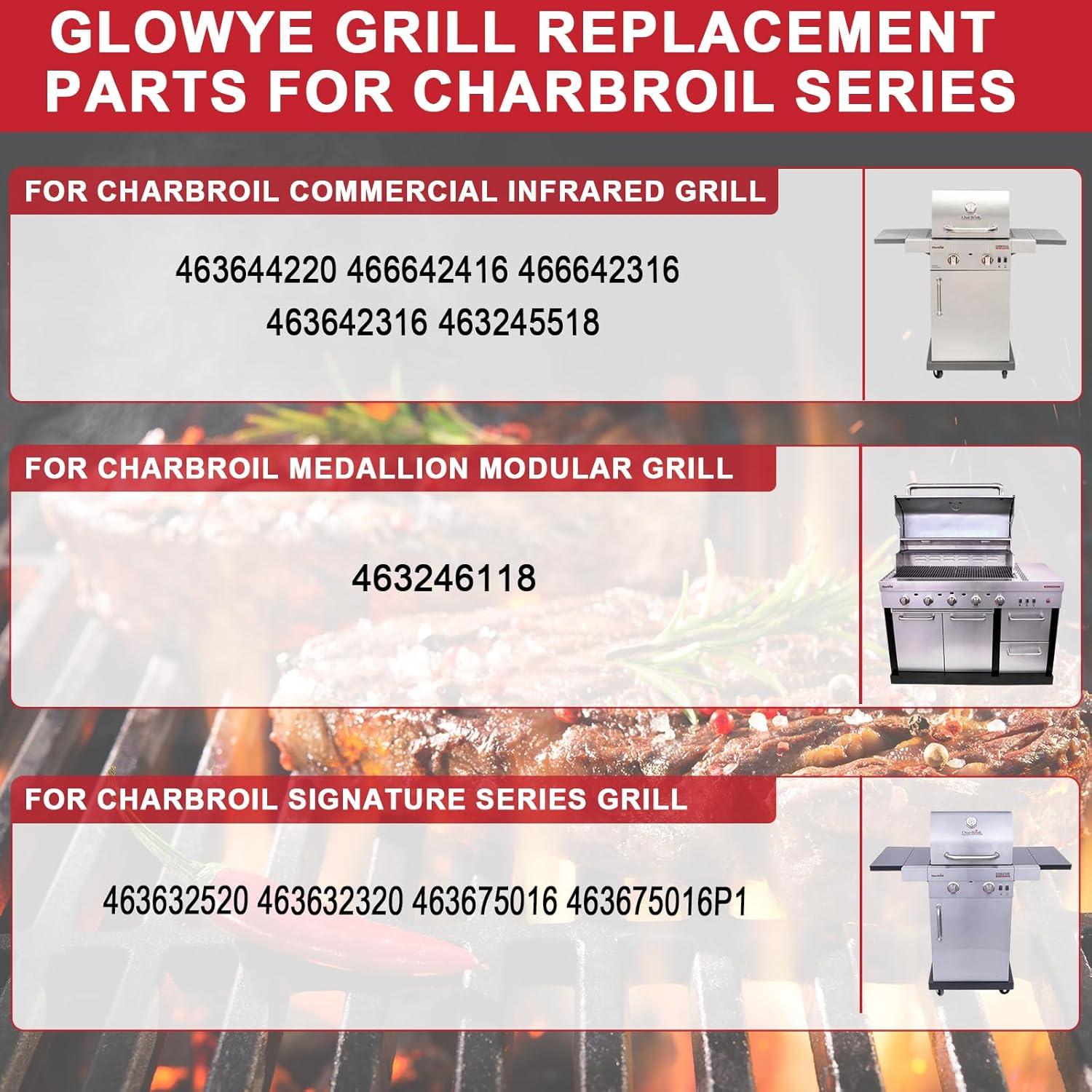 Rejillas de Parrilla GLOWYE para Charbroil TRU-Infrared 43.2x22.2cm