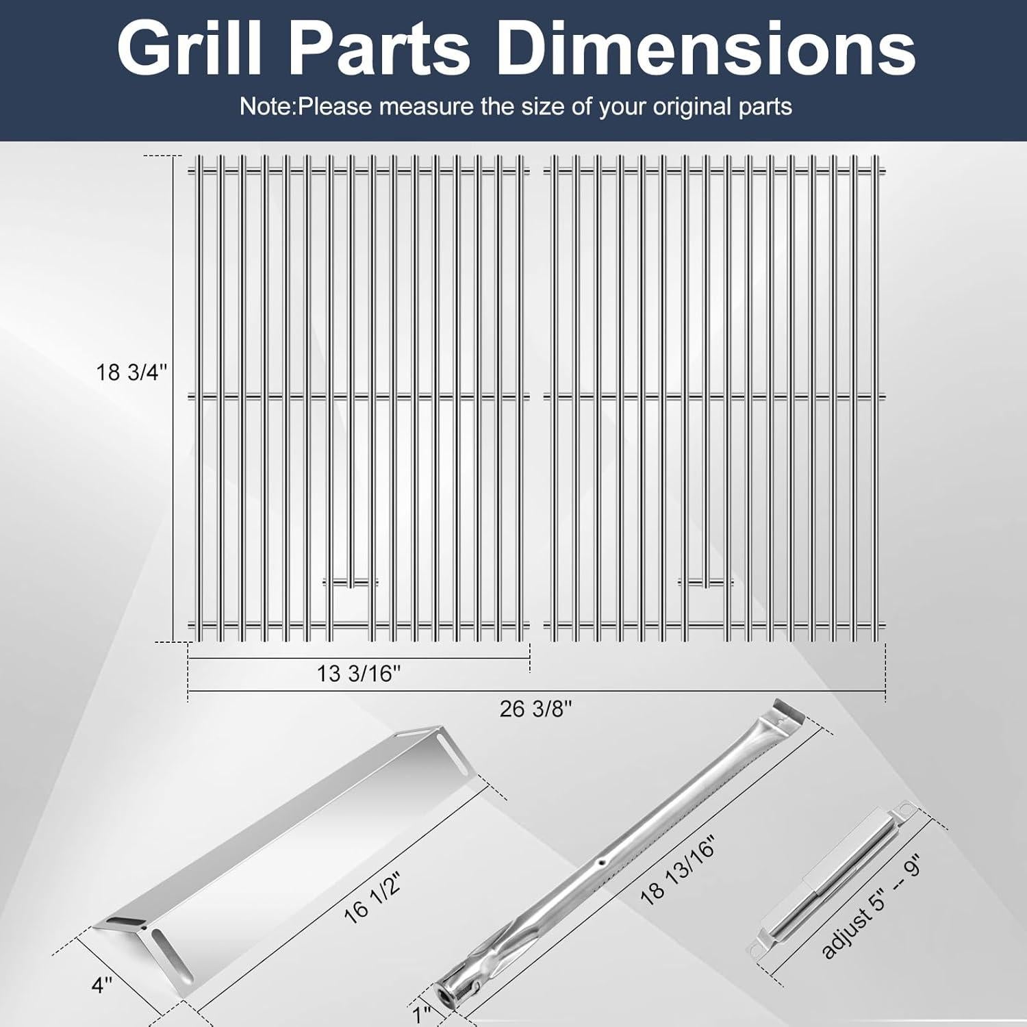 Kit de Piezas de Repuesto Criditpid para Parrilla Charbroil 4 Quemadores