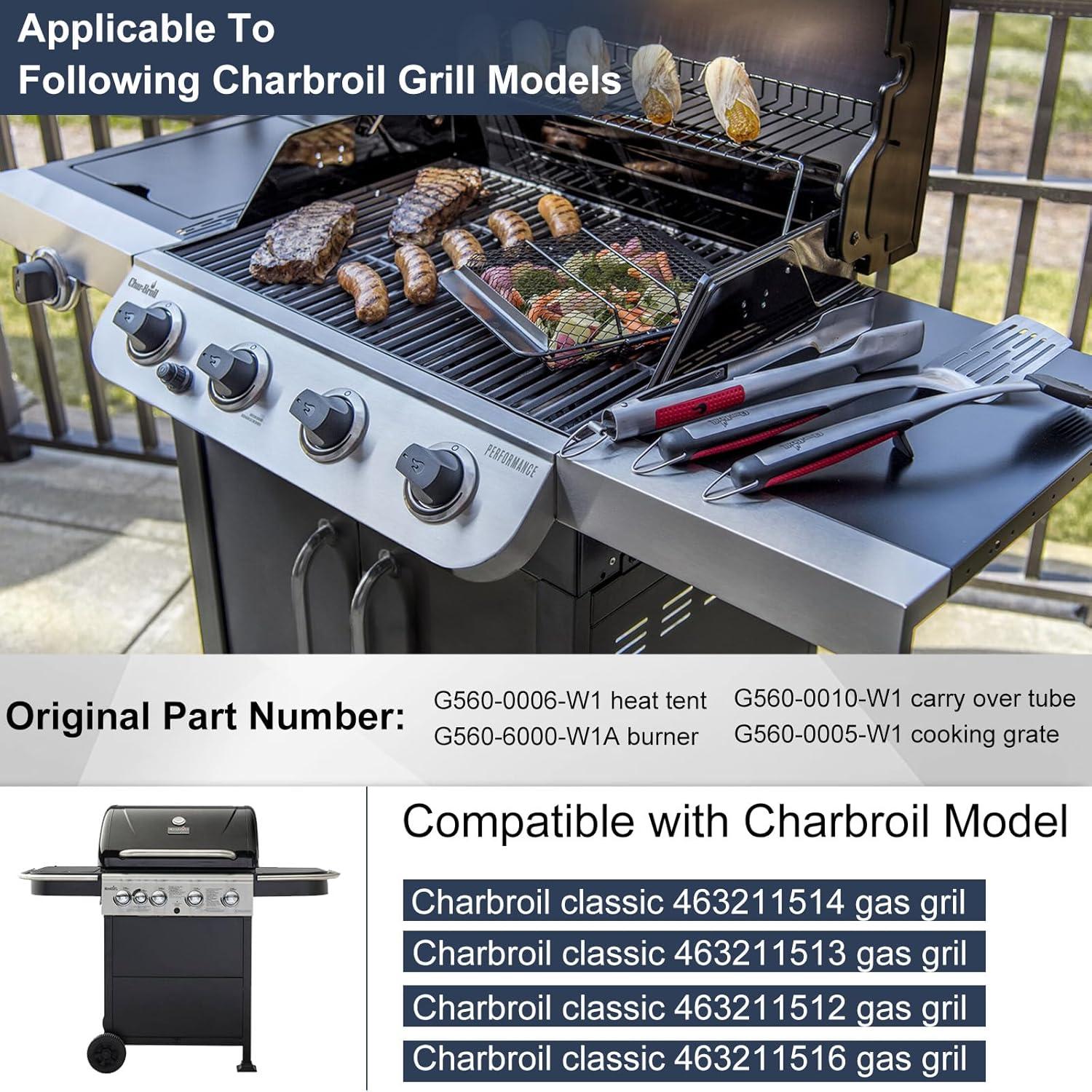 Kit de Piezas de Repuesto Criditpid para Parrilla Charbroil 4 Quemadores