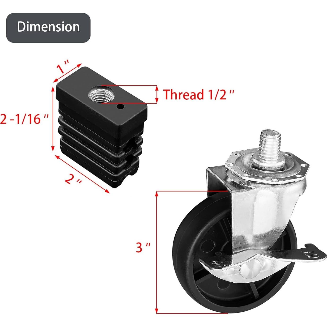 Rueda de Parrilla Charbroil G408-0036-W1 3" (7.62 cm) Reemplazo