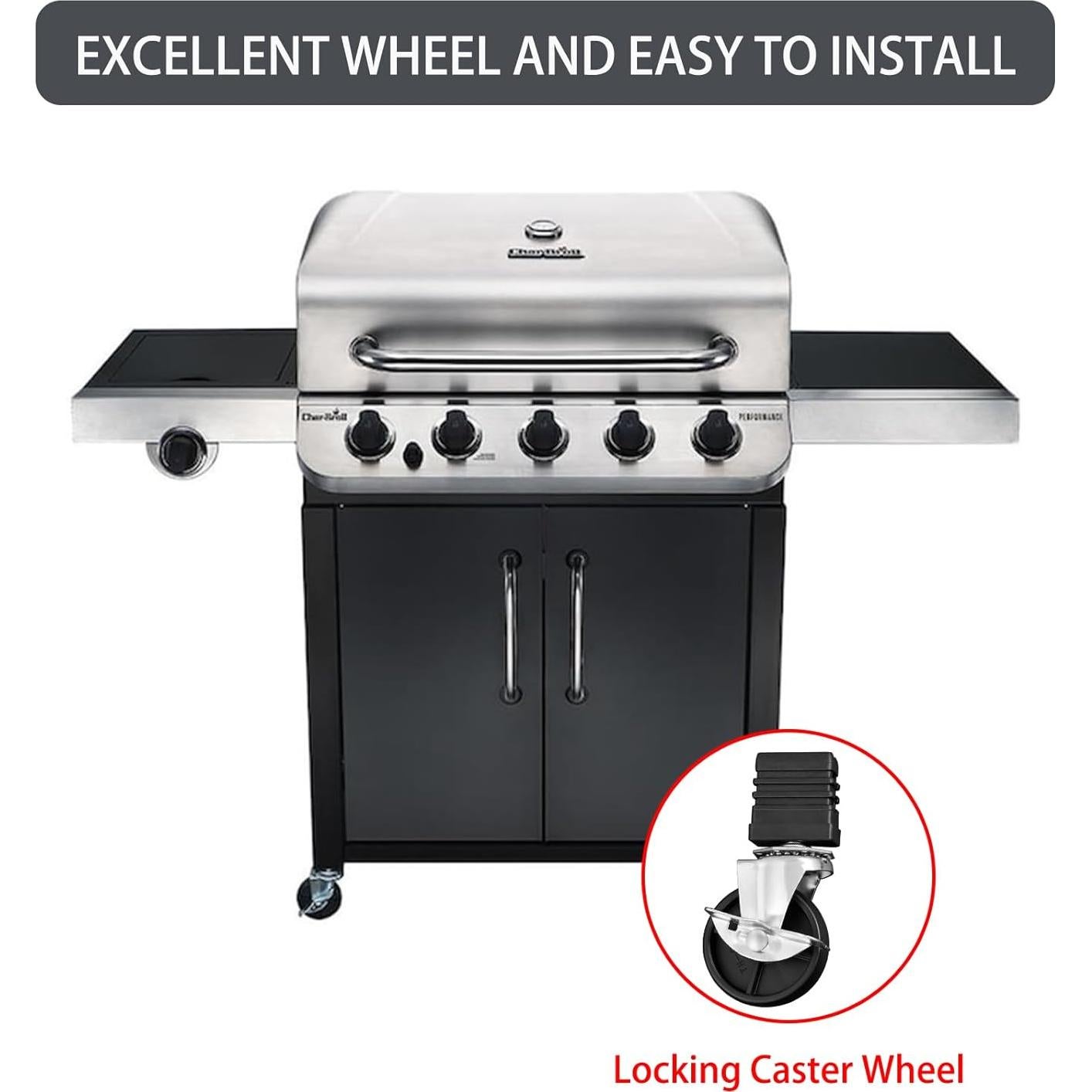 Rueda de Parrilla Charbroil G408-0036-W1 3" (7.62 cm) Reemplazo