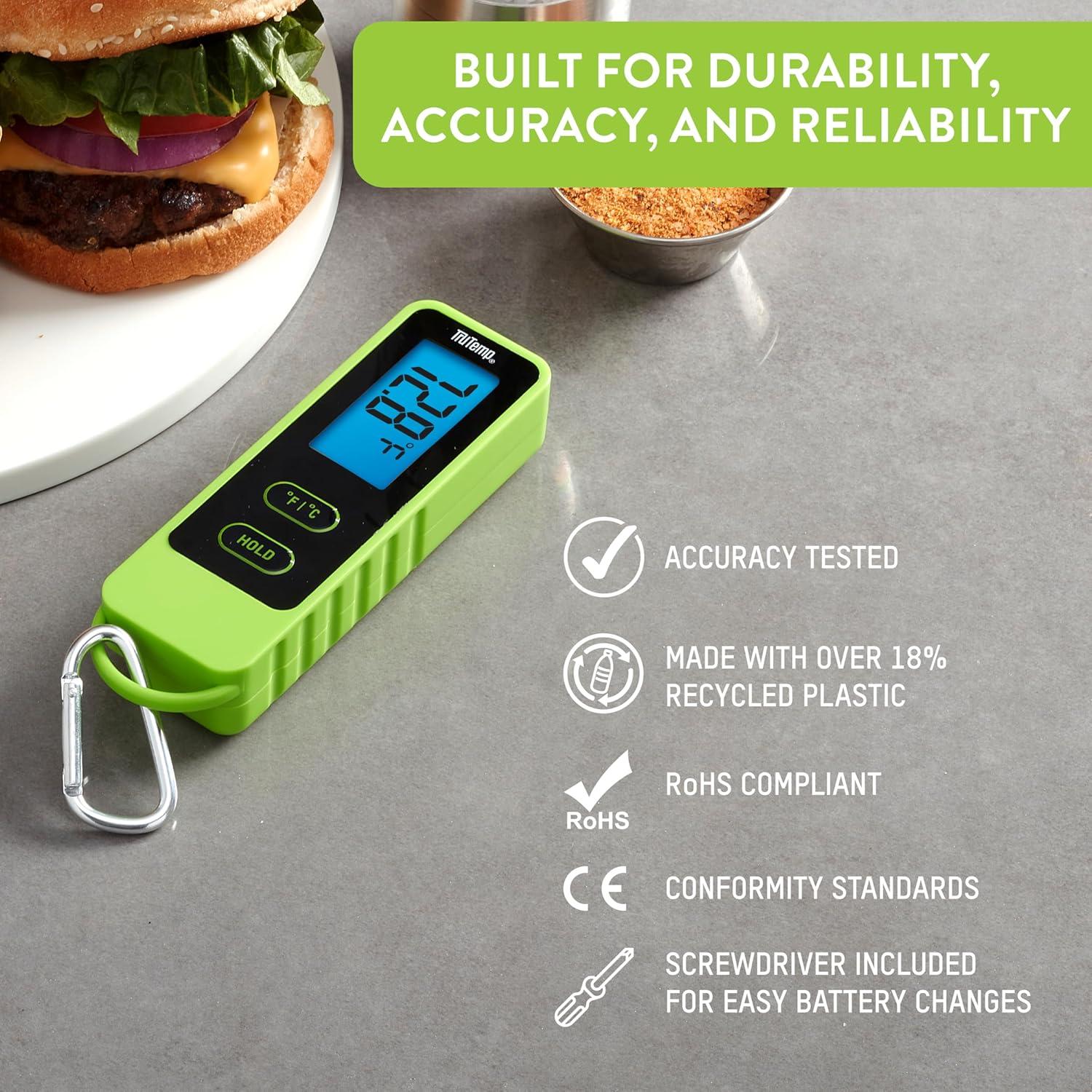 Termómetro Digital Plegable Taylor TruTemp Verde con Clip