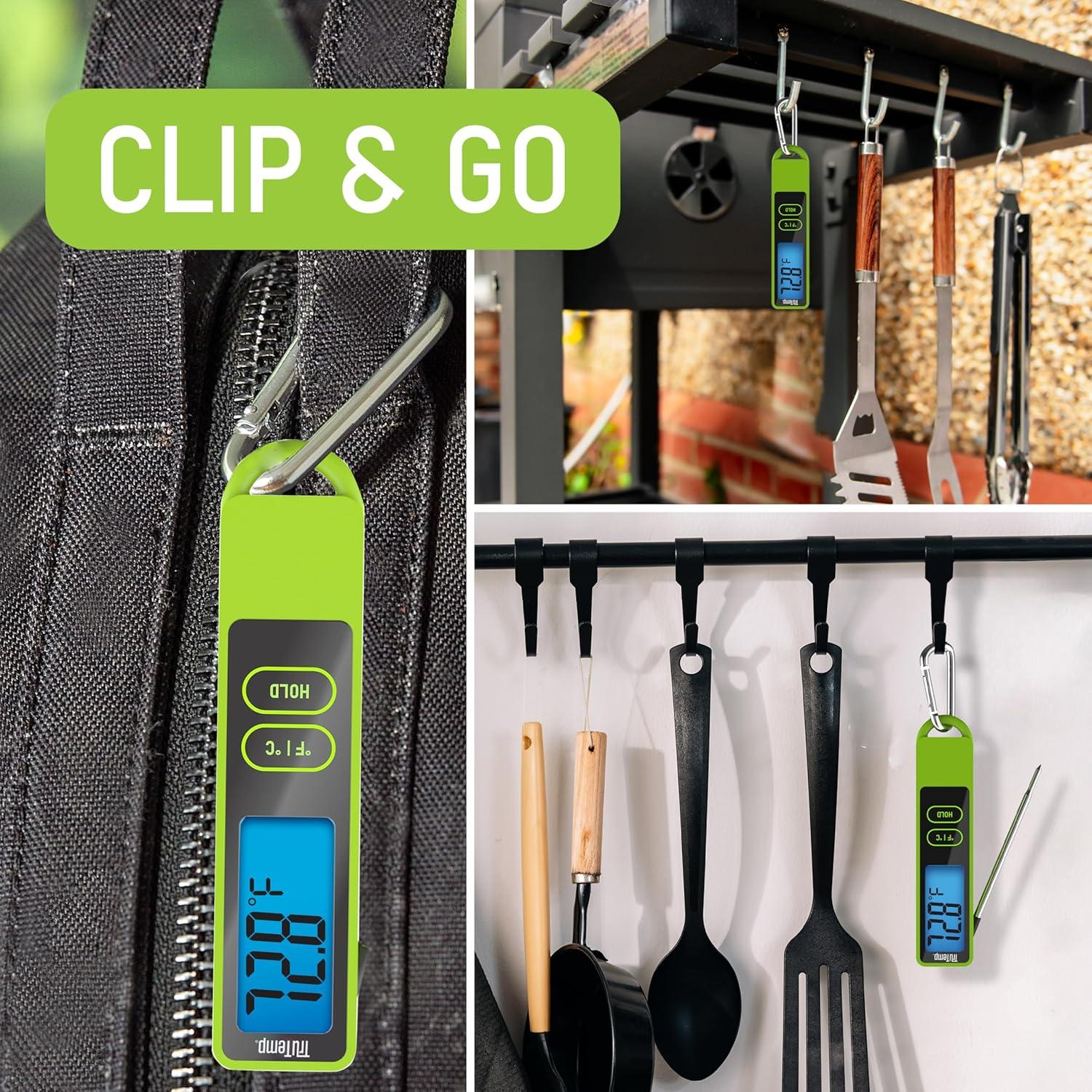 Termómetro Digital Plegable Taylor TruTemp Verde con Clip