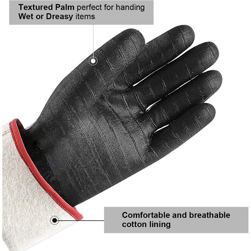 Guantes BBQ Aillary Resistentes al Calor 500°C Manga 35.56 cm