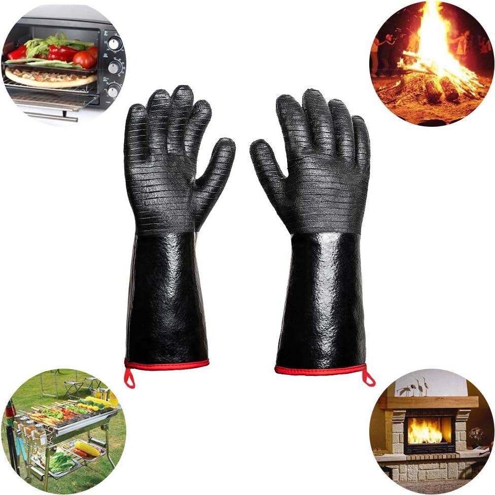 Guantes BBQ Aillary Resistentes al Calor 500°C Manga 35.56 cm