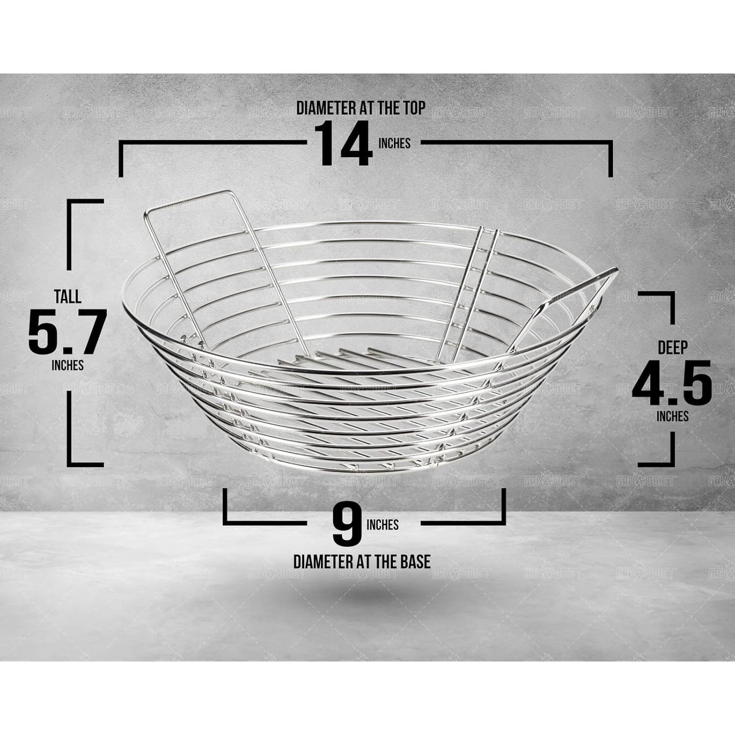 Cesta de Carbón GriAddict para Parrilla Kamado Joe 35 cm