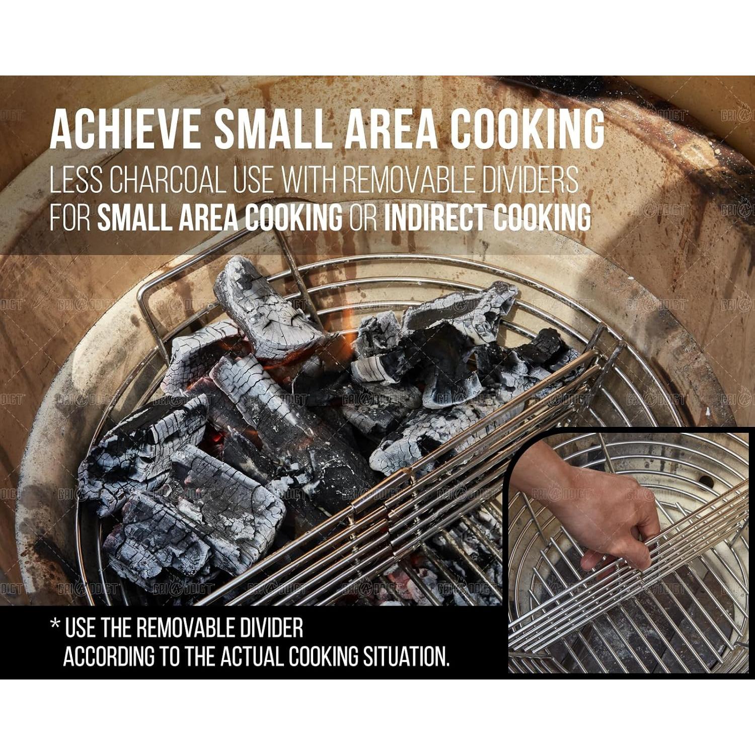 Cesta de Carbón GriAddict para Parrilla Kamado Joe 35 cm