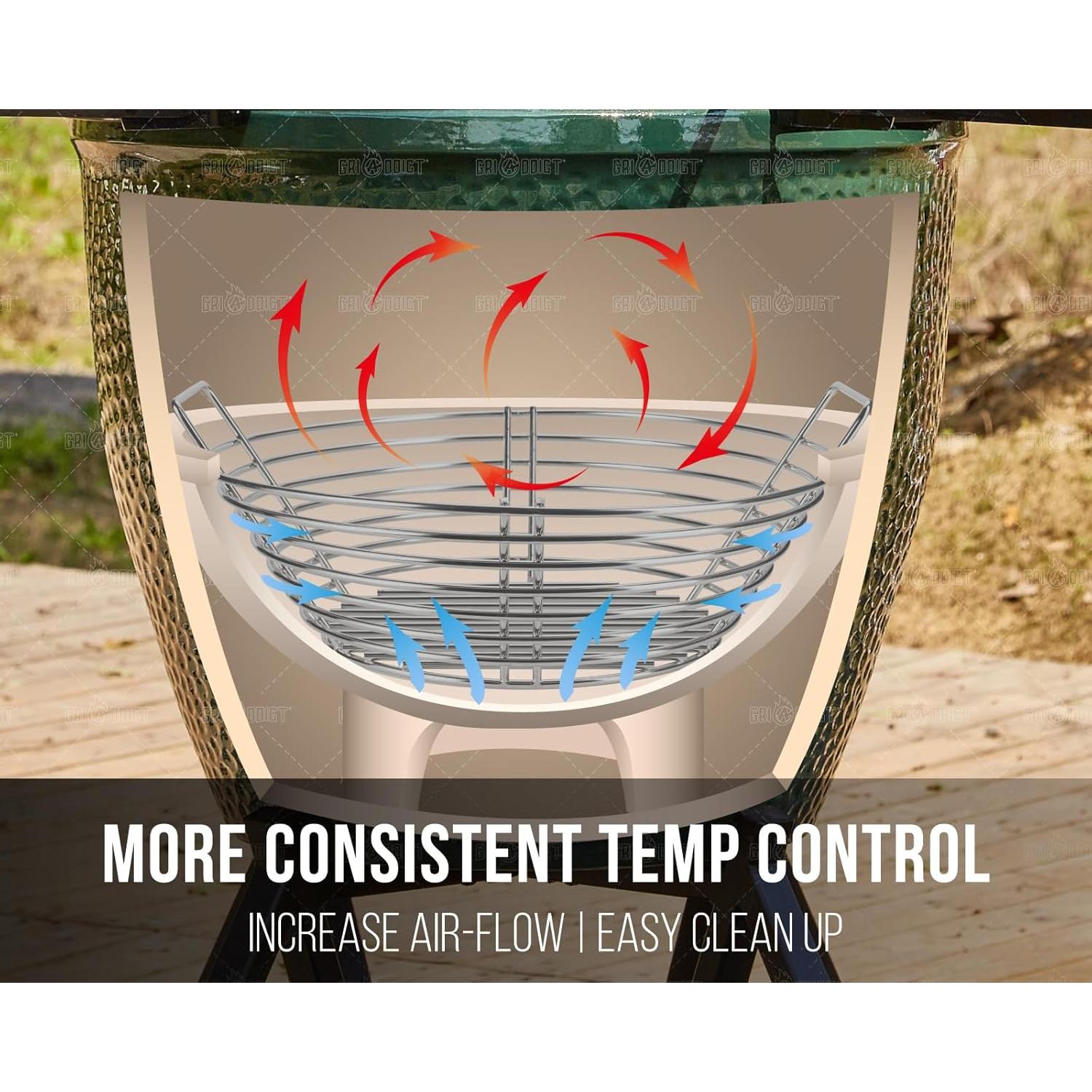 Cesta de Carbón GriAddict para Parrilla Kamado Joe 35 cm