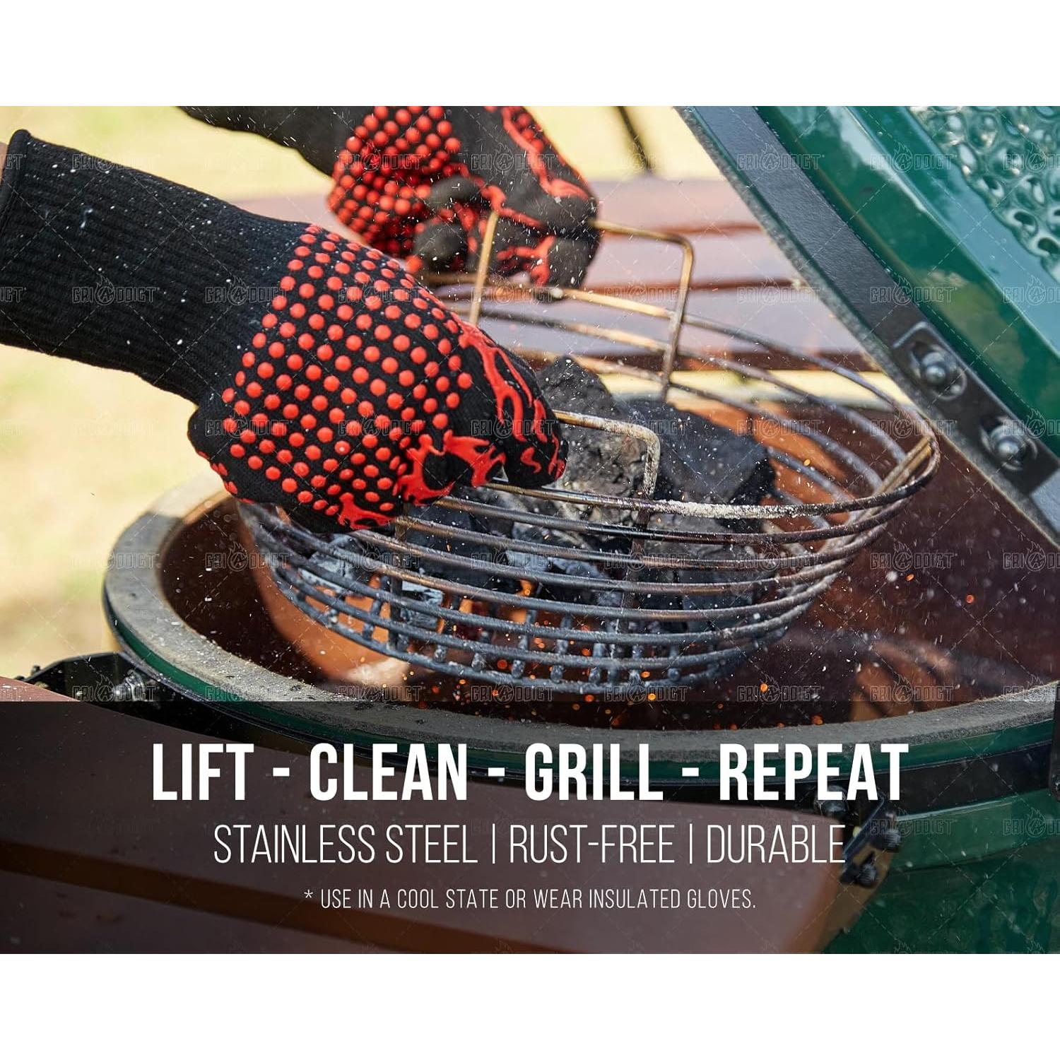 Cesta de Carbón GriAddict para Parrilla Kamado Joe 35 cm